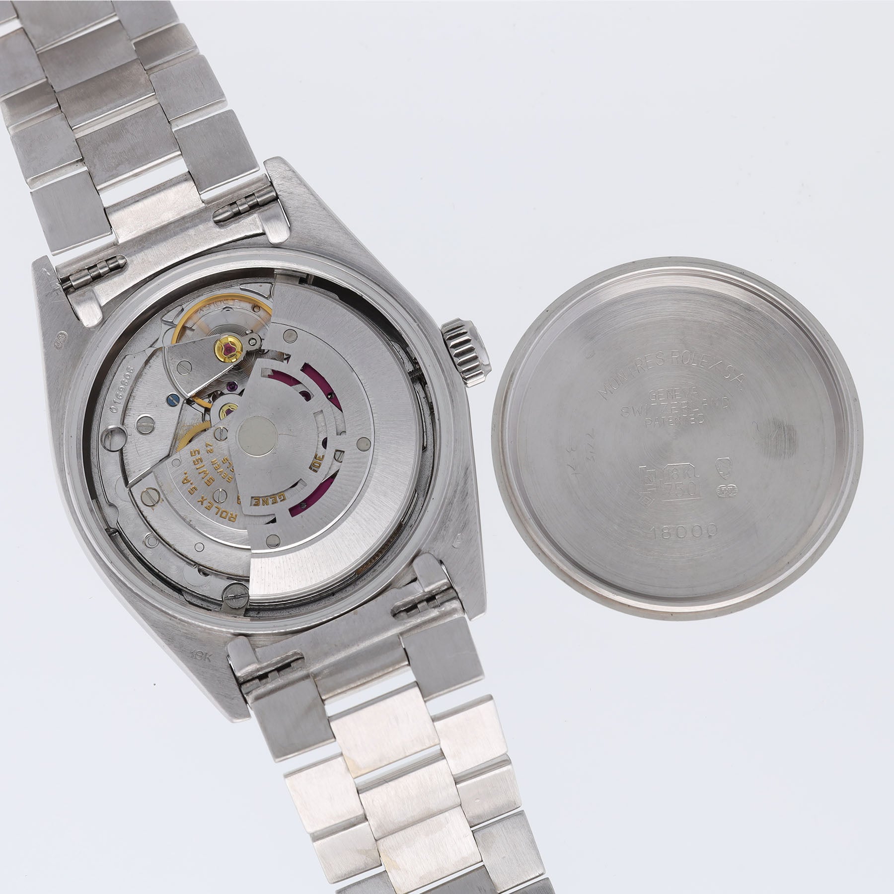 Rolex Day-Date ref. 18029 White Gold Blue Jeans Dial
