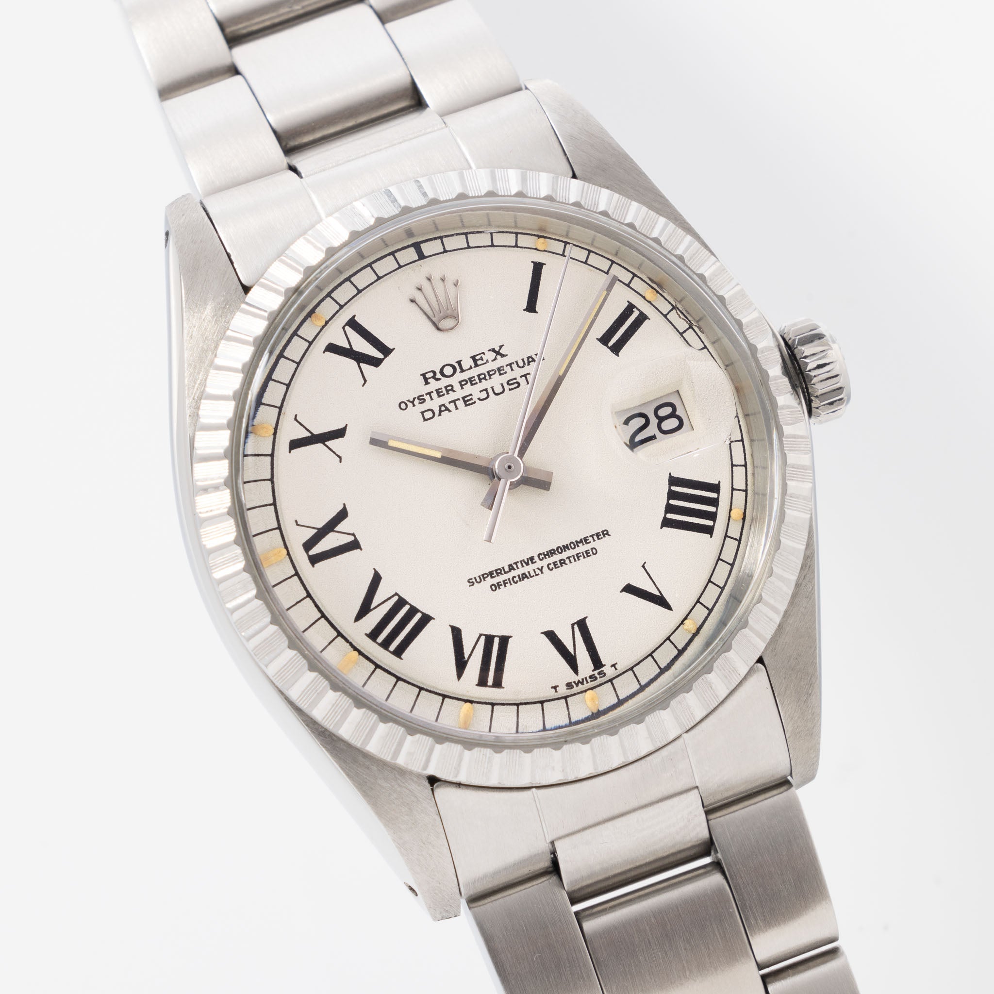 Rolex Datejust White Buckley Dial Ref 1603