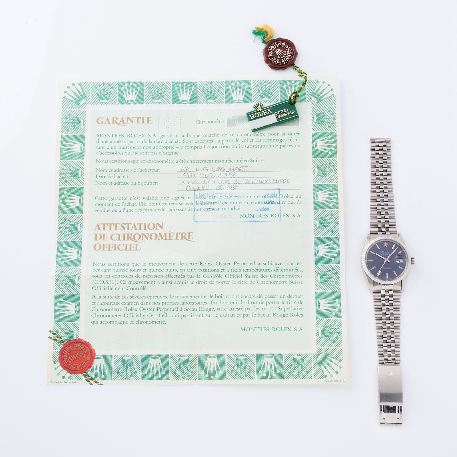 Rolex Datejust Black Dial 1603
