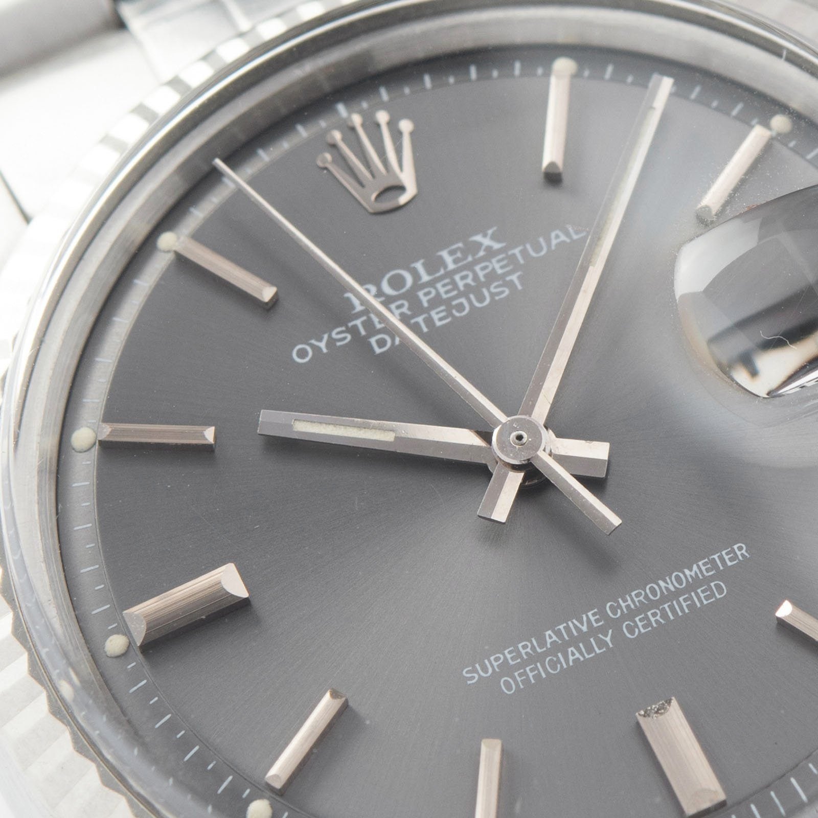 Rolex Datejust Grey Dial 1601 with papers