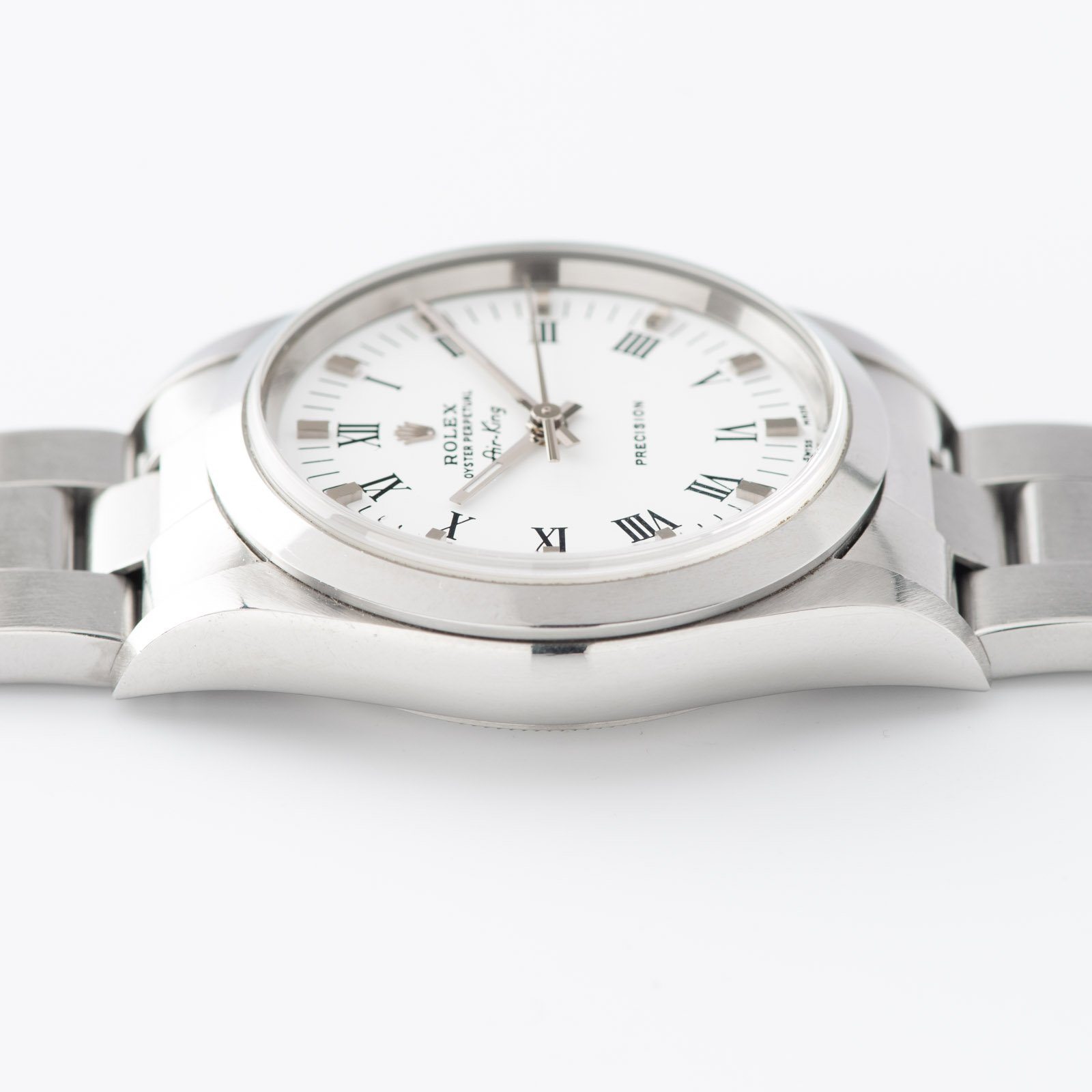 Rolex Air King Ref 14000 White Porcelain Dial Box and Papers