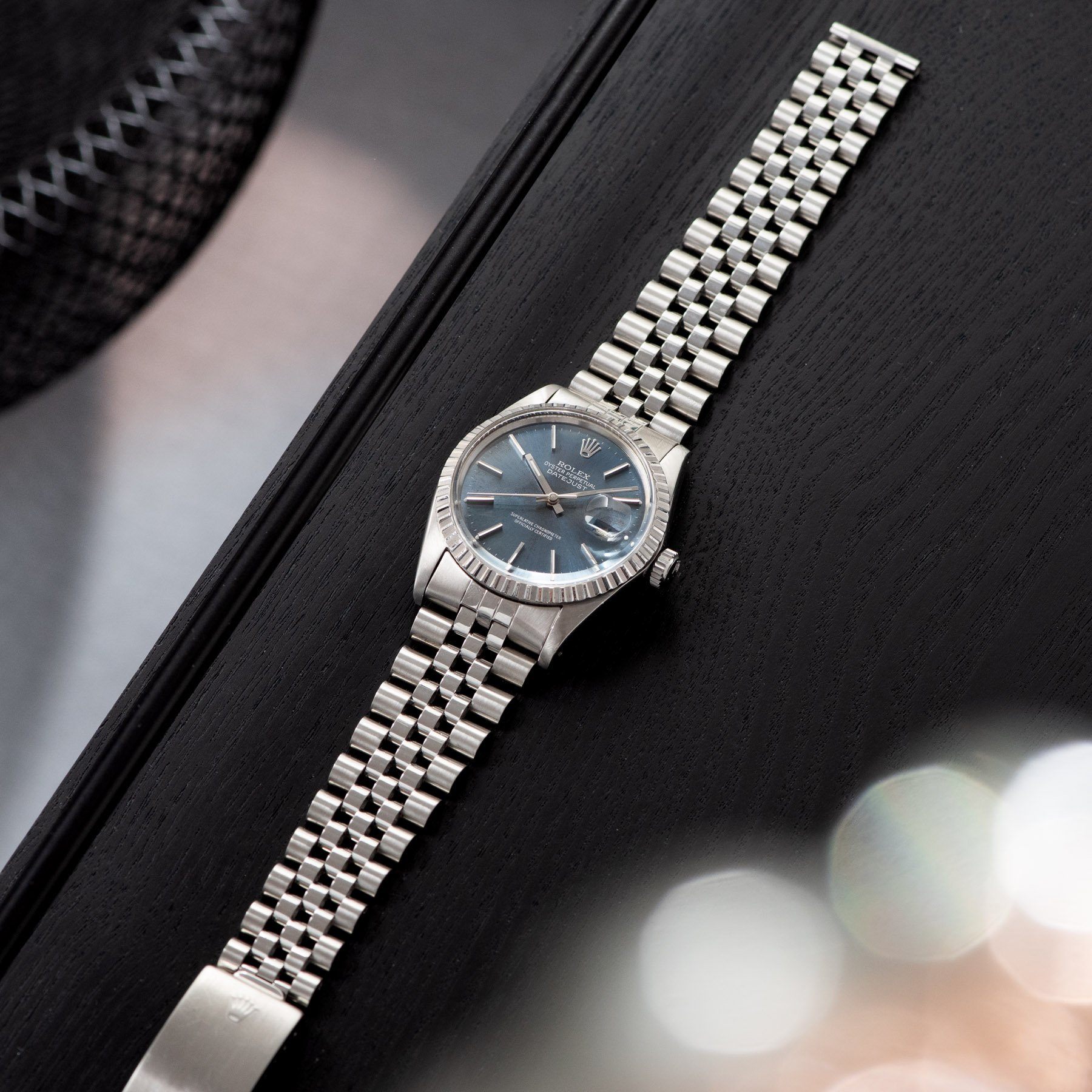 Rolex Datejust Blue Soleil Dial 16030 with jubilee bracelet