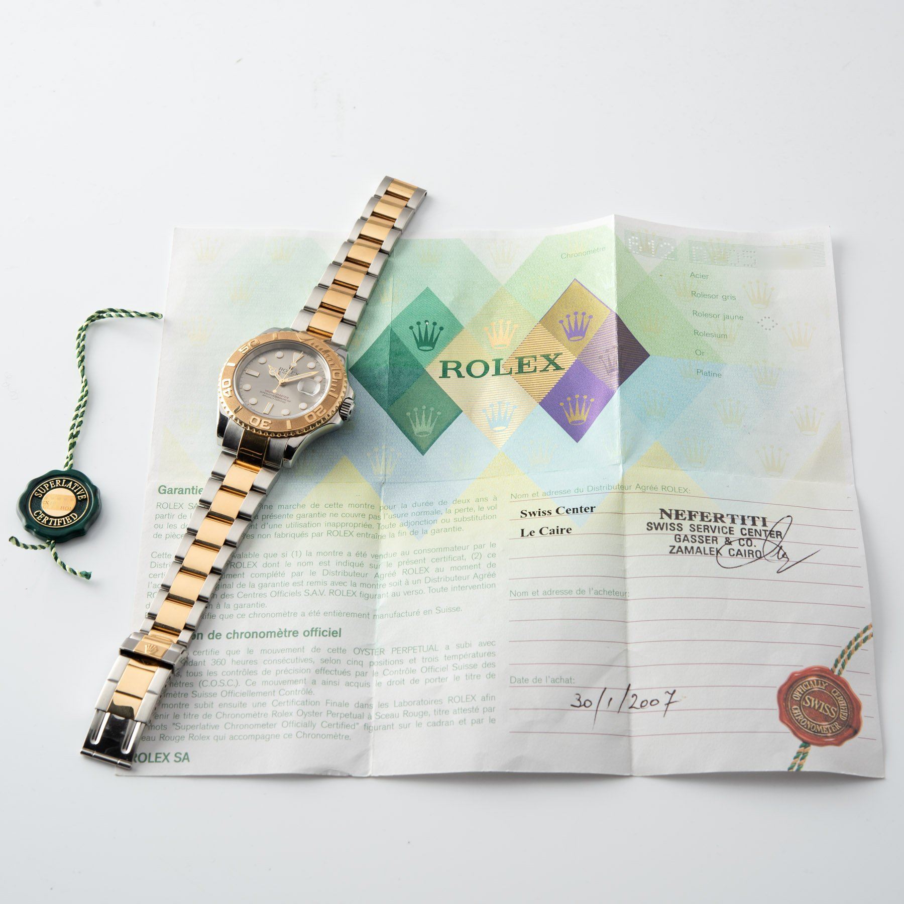 Rolex Yachtmaster Steel and Gold 16623 Grey Dial