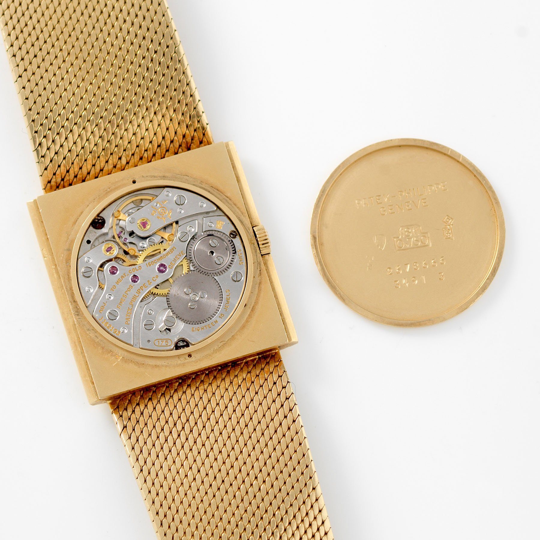 Patek Philippe Yellow Gold Dress Watch Reference 3491 with a manual wind movement