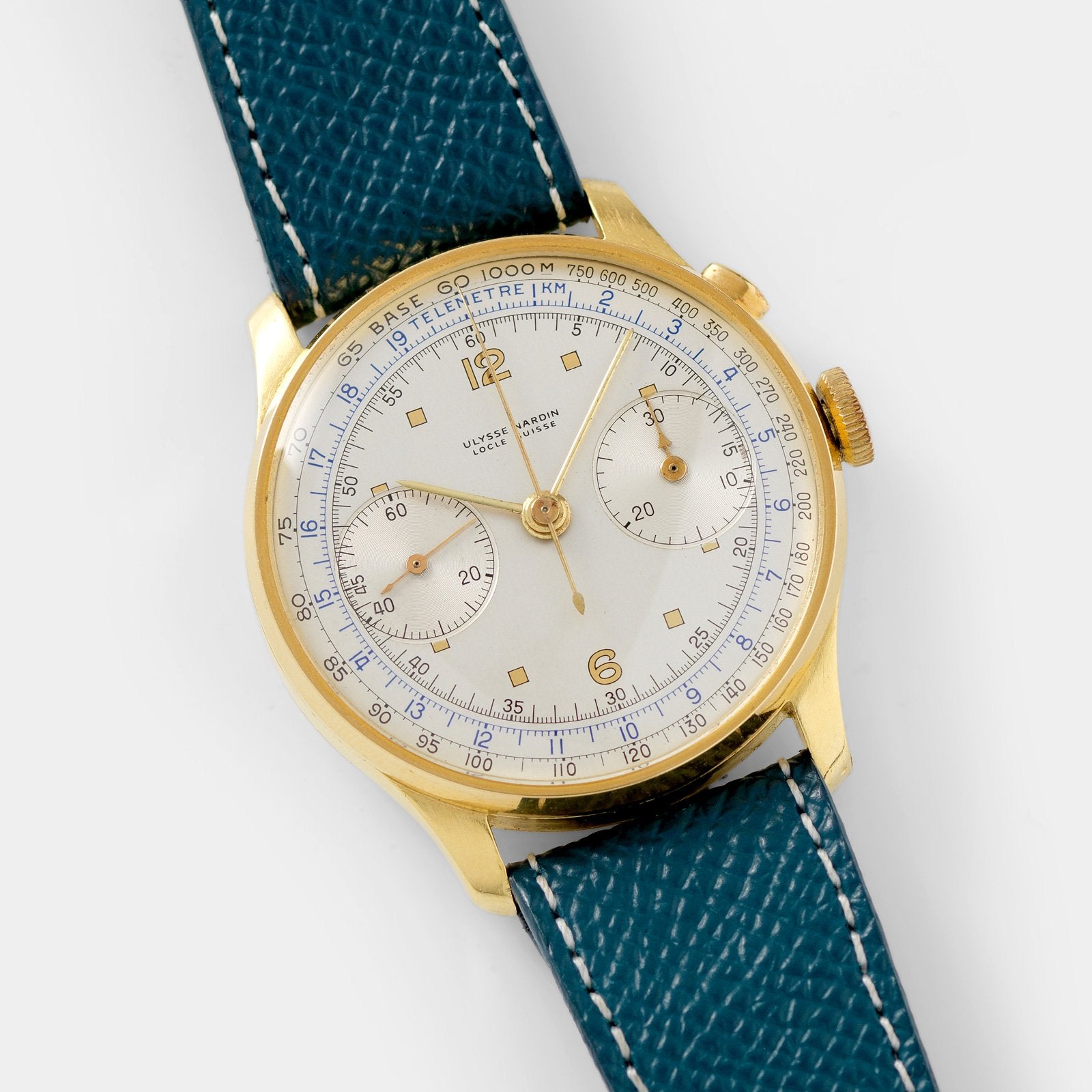 Ulysse Nardin Yellow Gold Mono Pusher Chronograph in 18 yellow gold