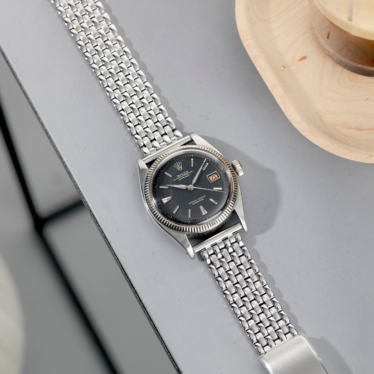 Rolex Beads Of Rice Straight End Link Steel Watch Bracelet