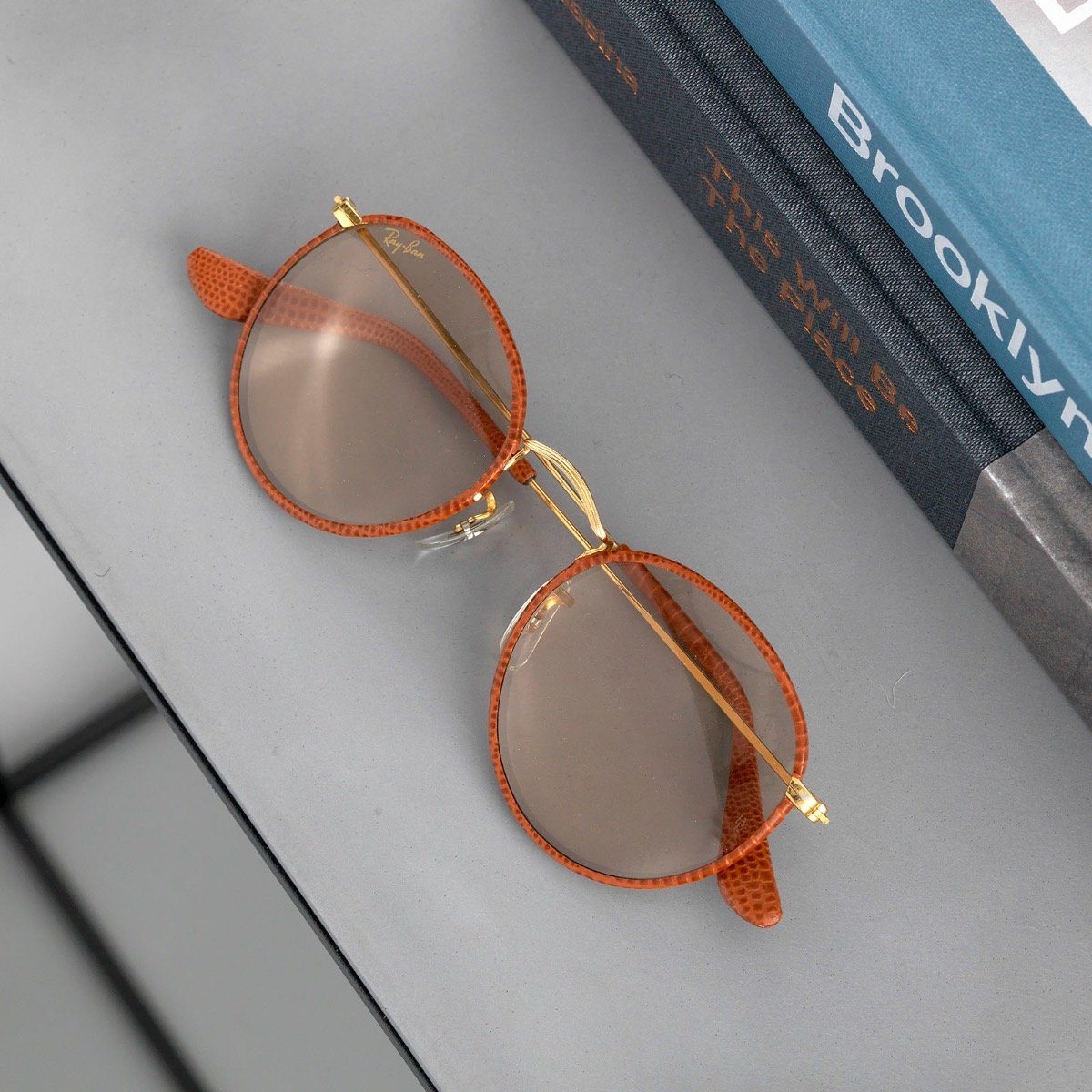 Vintage Ray Ban W0779 Leathers Changeables Sunglasses