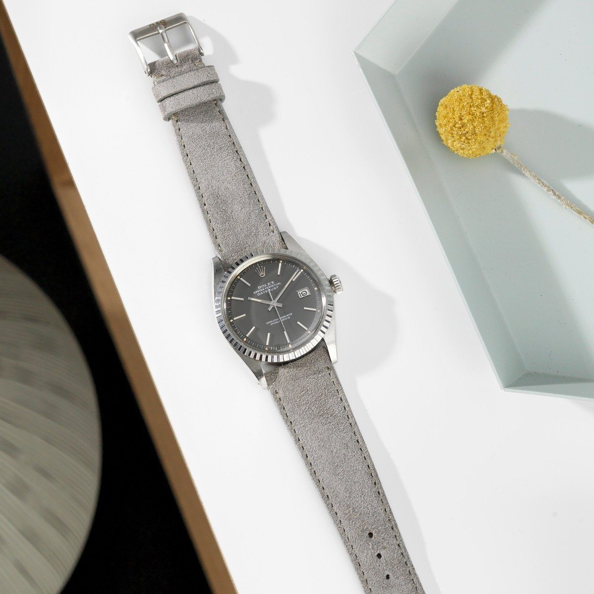Rolex 1603 Datejust Grey Dial 1972 Tropic Crystal