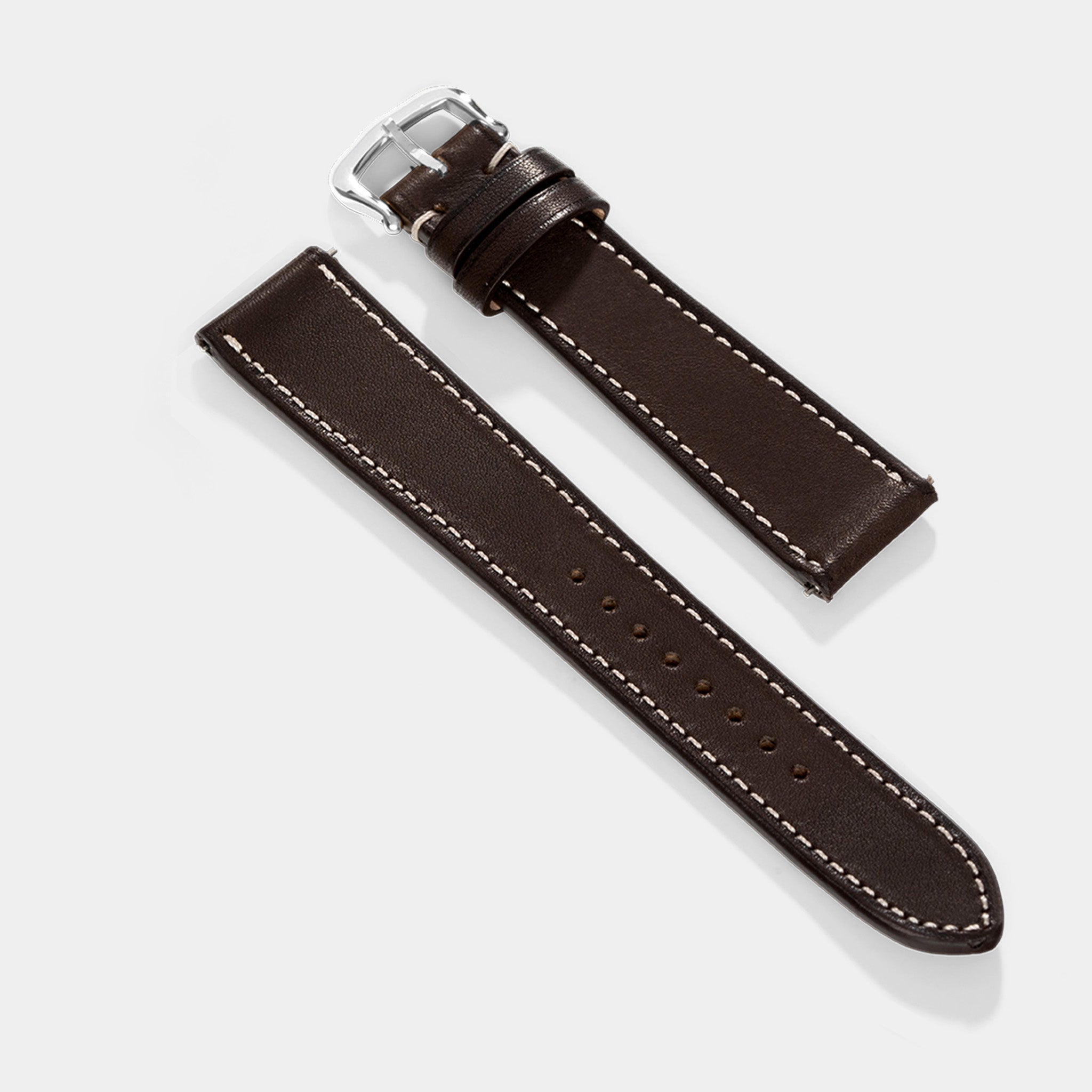 Strap for Cartier Tank Must (2021-2024) - The Chevalin Dark Cognac Brown