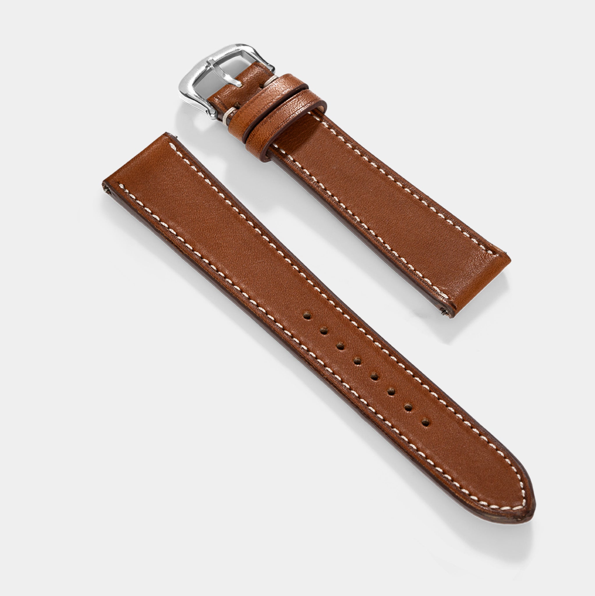 Strap for Cartier Tank Must (2021-2024) - The Chevalin Cognac Brown