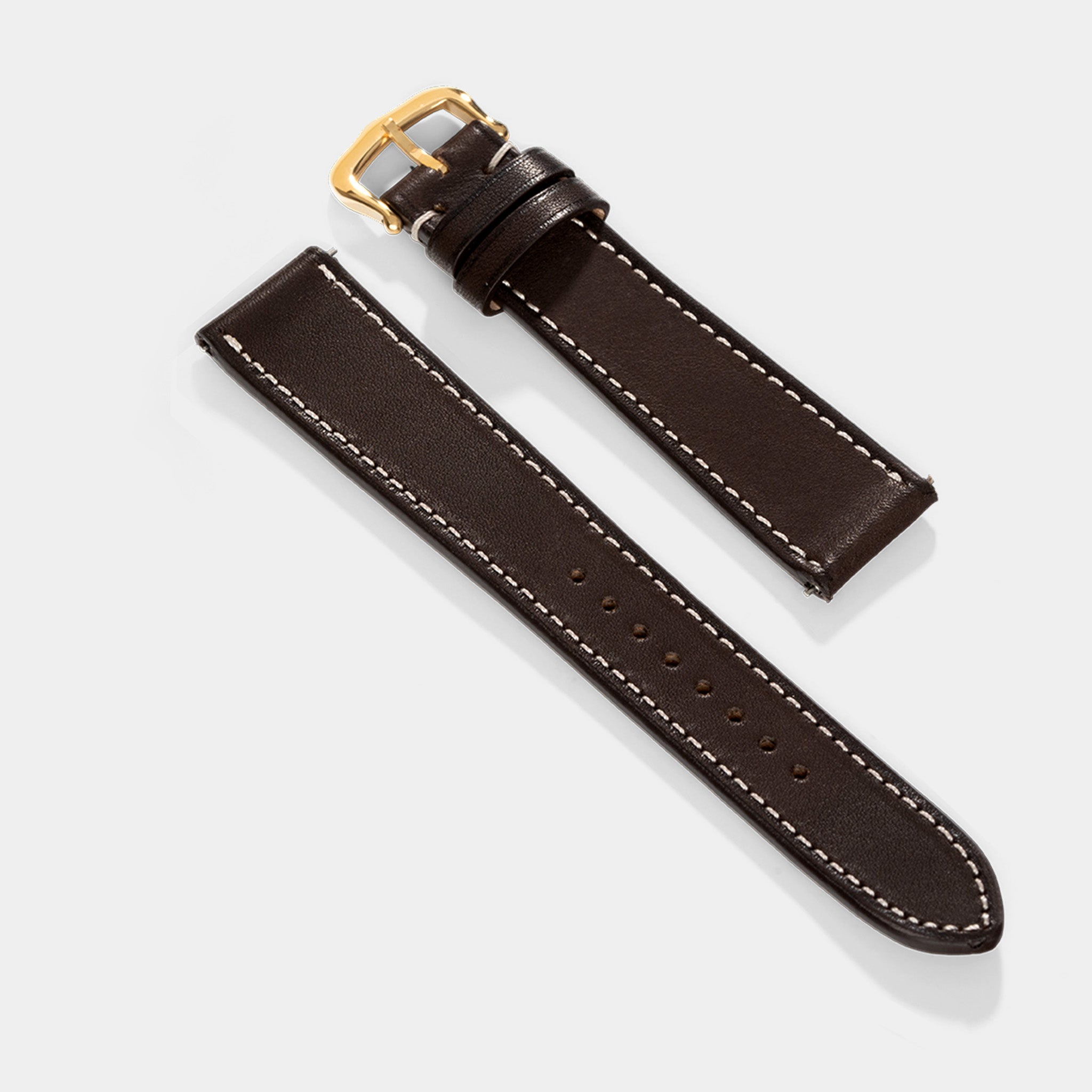 Strap for Cartier Tank Louis (2021-2024) - The Chevalin Dark Cognac Brown