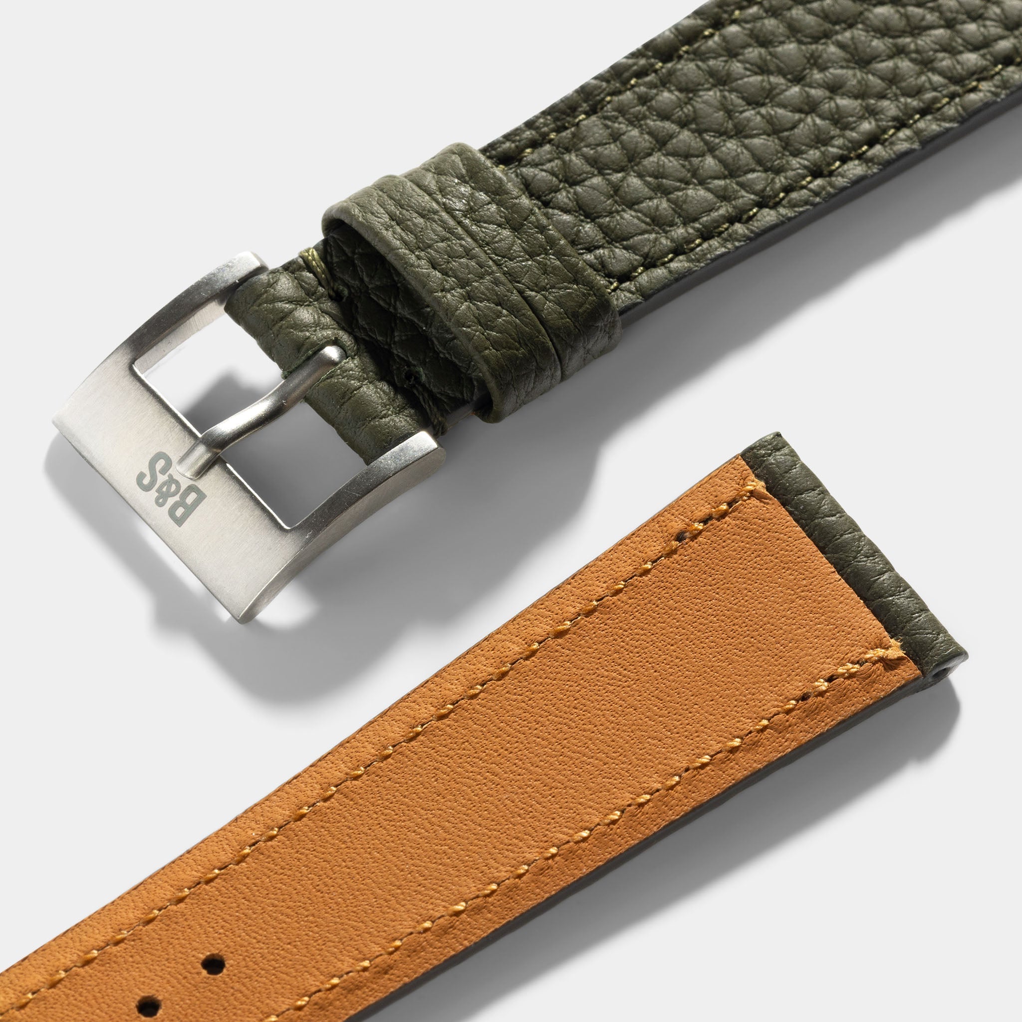Strap for Patek Philippe Calatrava - Olive Grana Leather