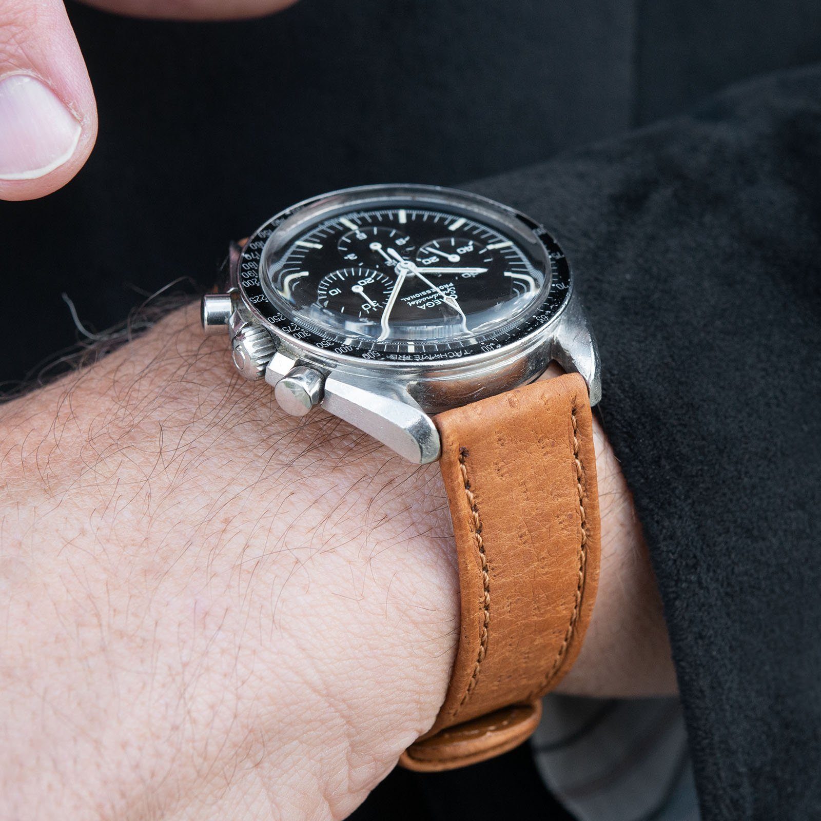 Peccary Brown Heritage Leather Watch Strap