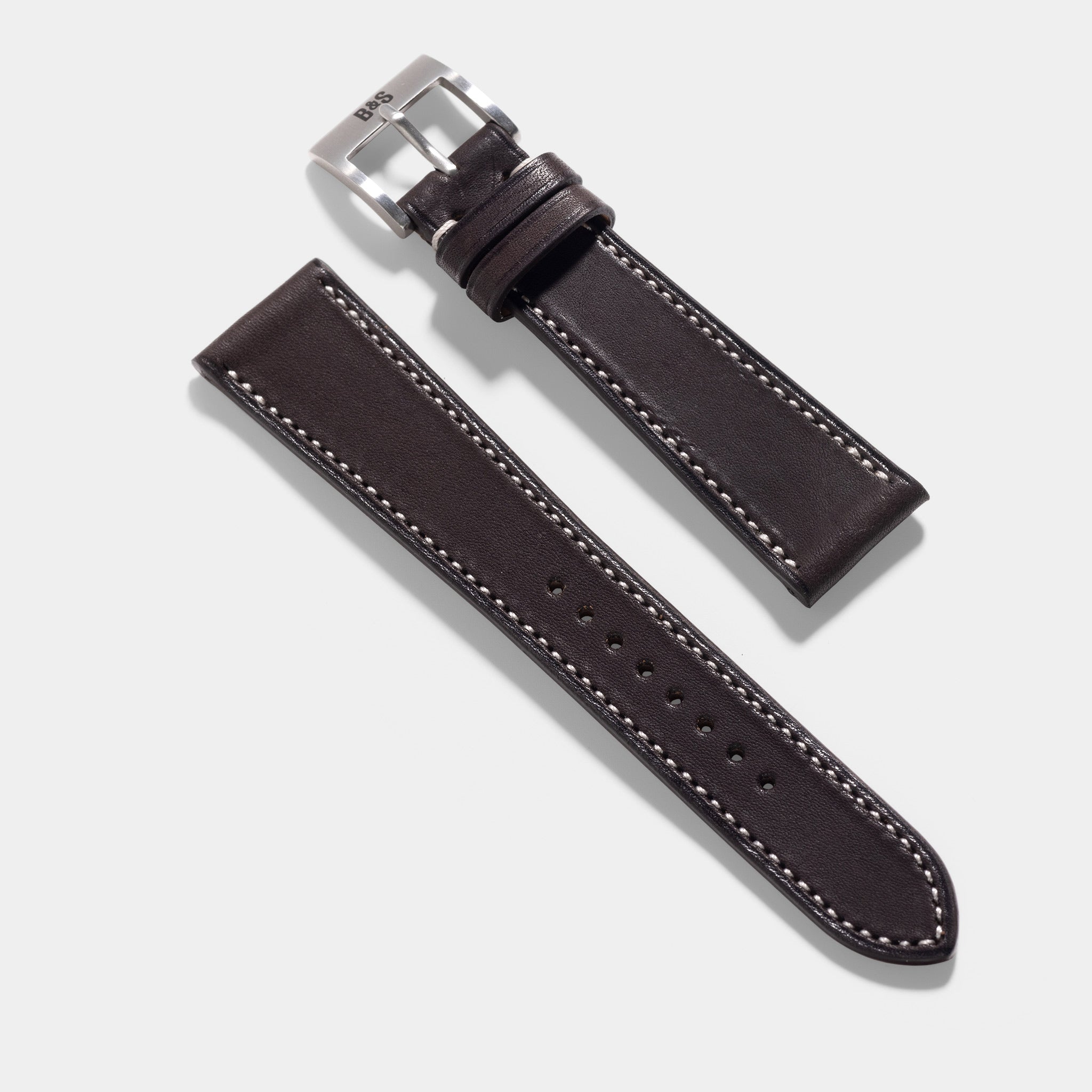 Chevalin Dark Brown Leather Watch Strap