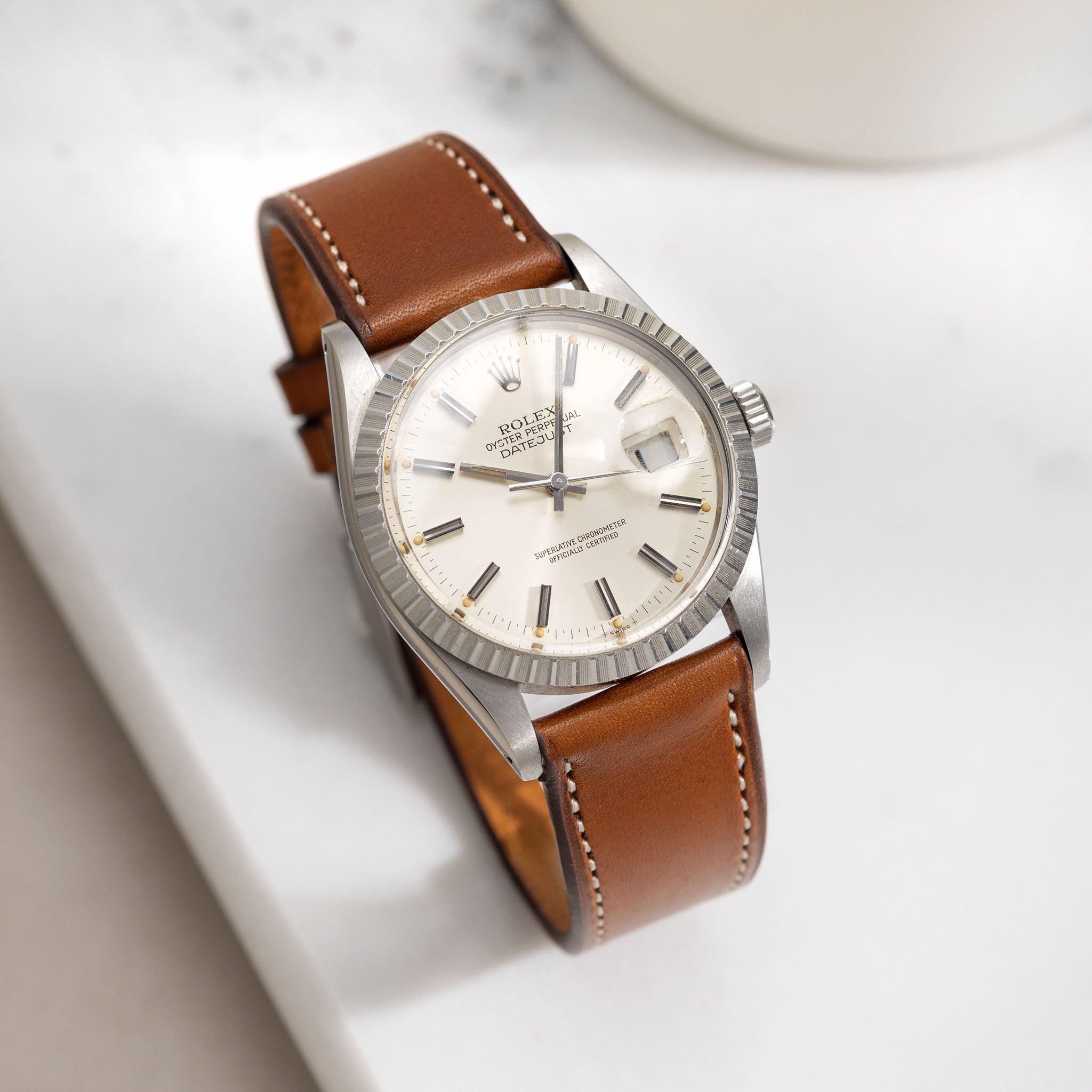 Chevalin Cognac Brown Leather Watch Strap