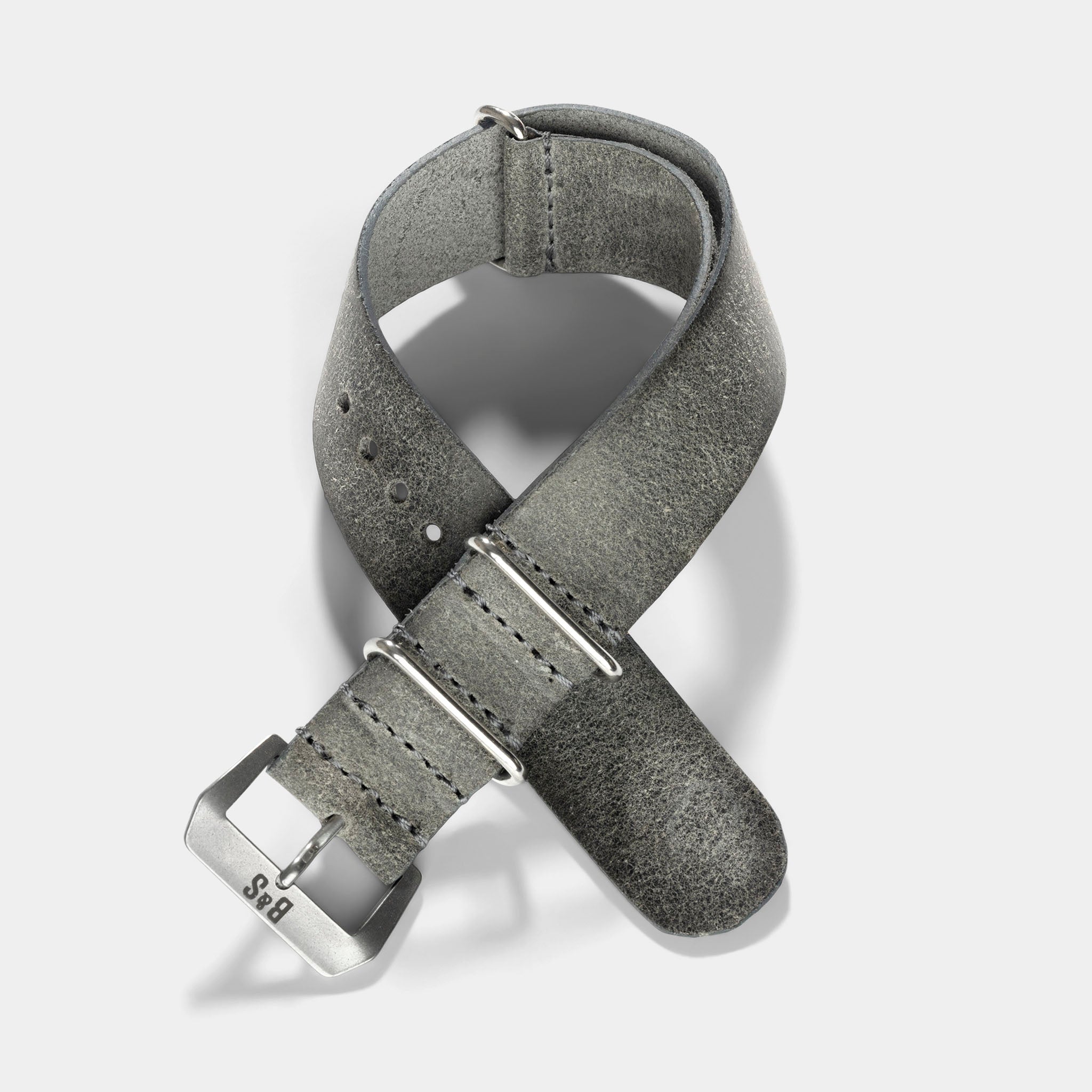 Strap for IWC Flieger Chronograph - Grey Single Pass Leather (20mm)