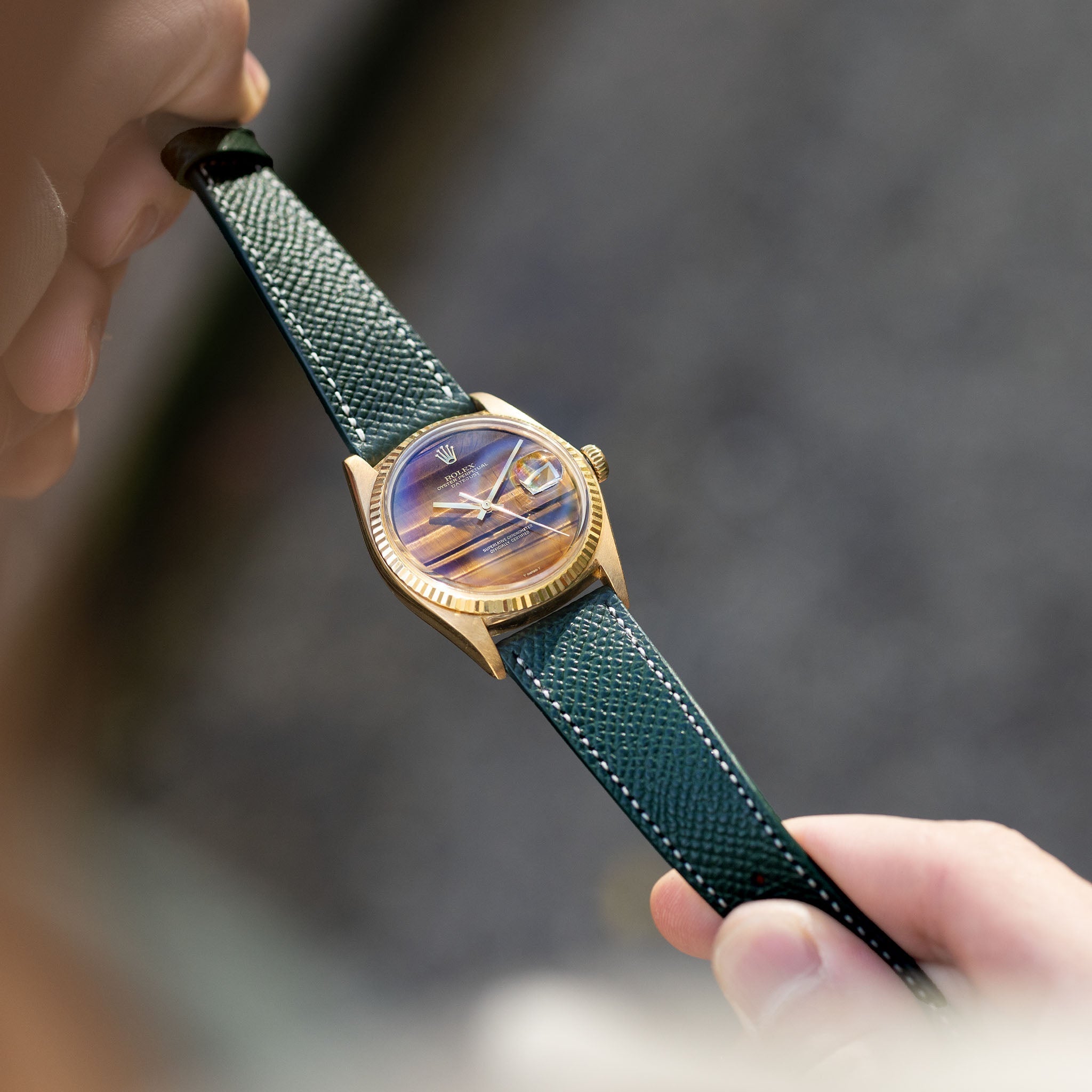 Marston Calf Dark Green Leather Watch Strap