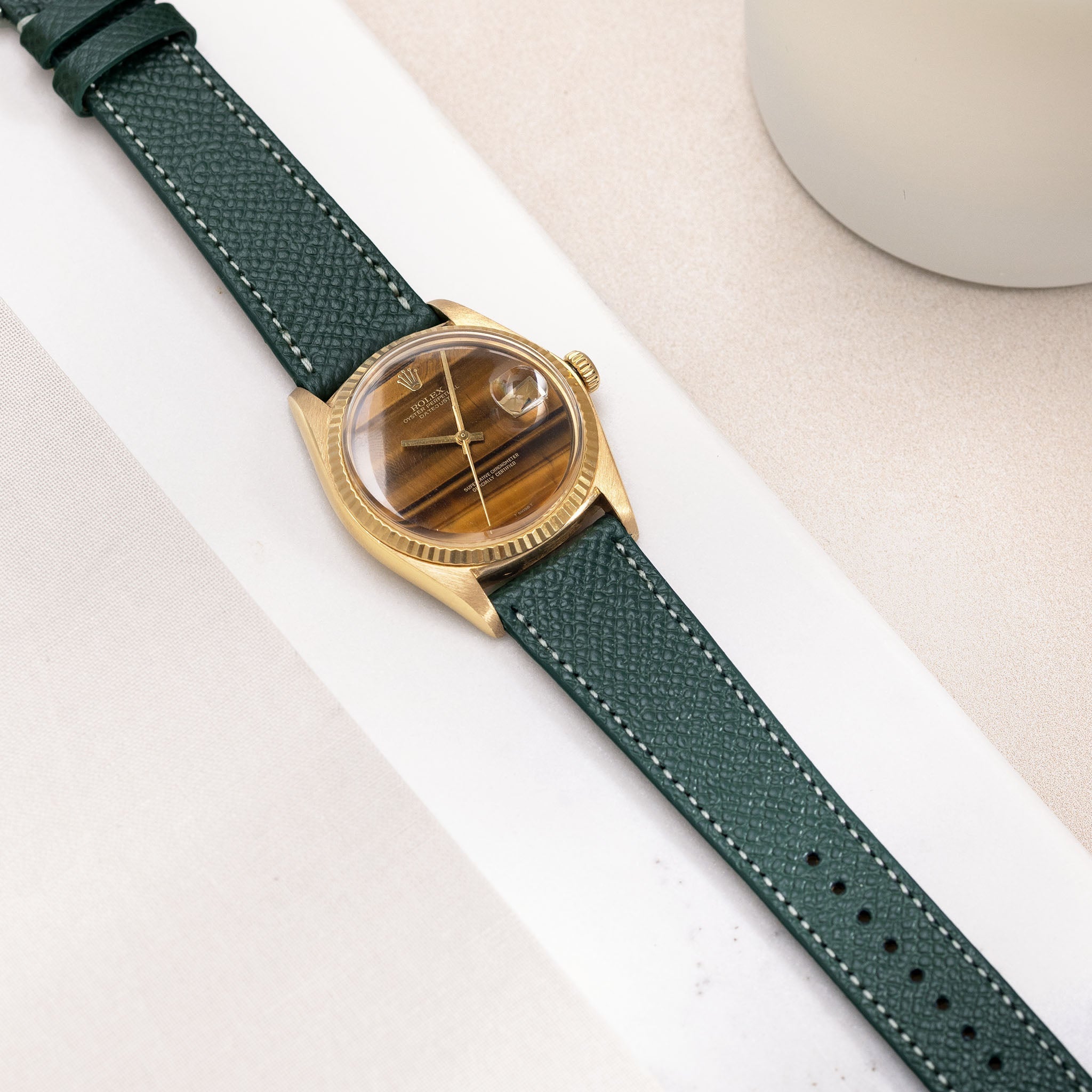 Marston Calf Dark Green Leather Watch Strap