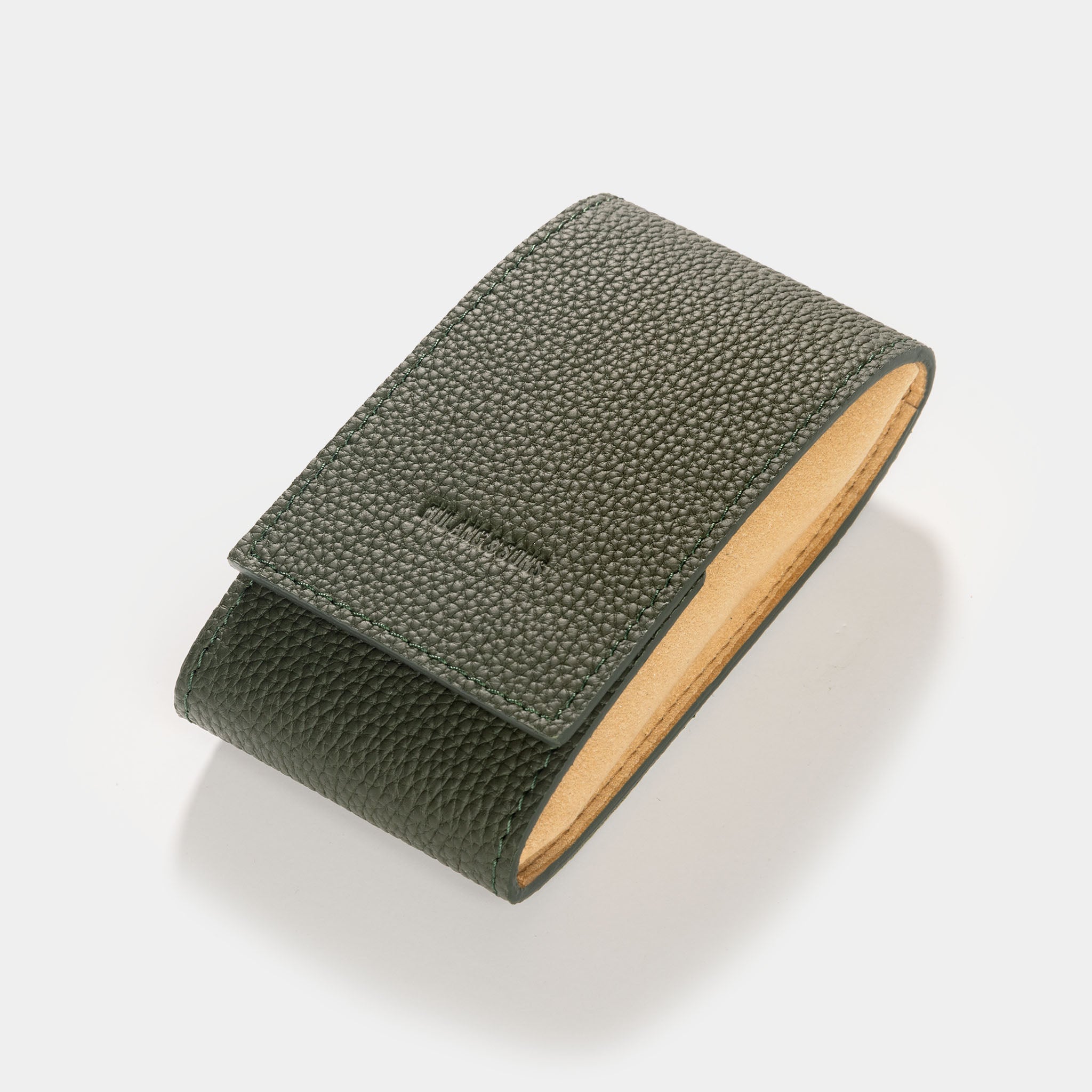 Olive Green Leather Watch Pouch