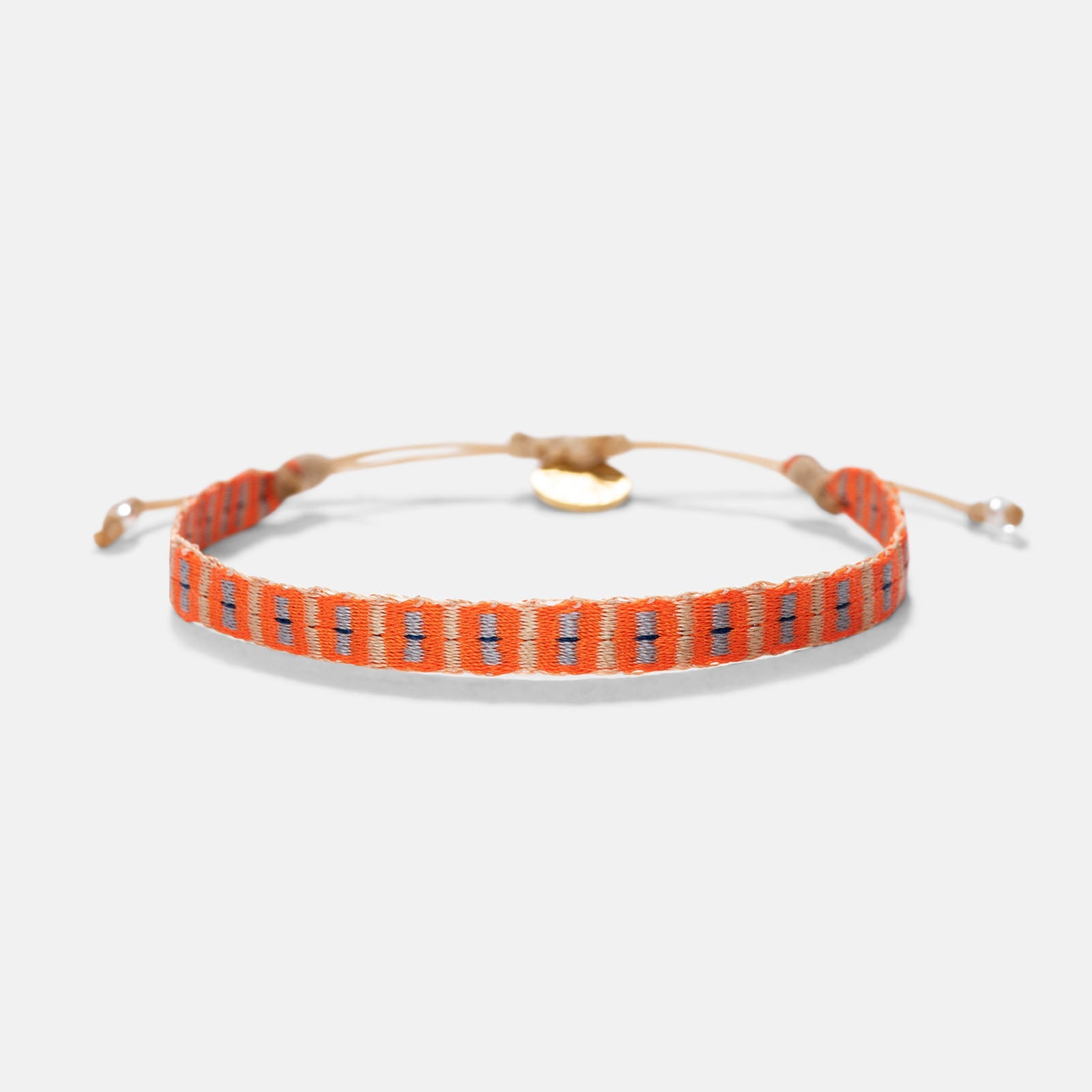 Guanabana Handmade Woven Bracelet Square Orange