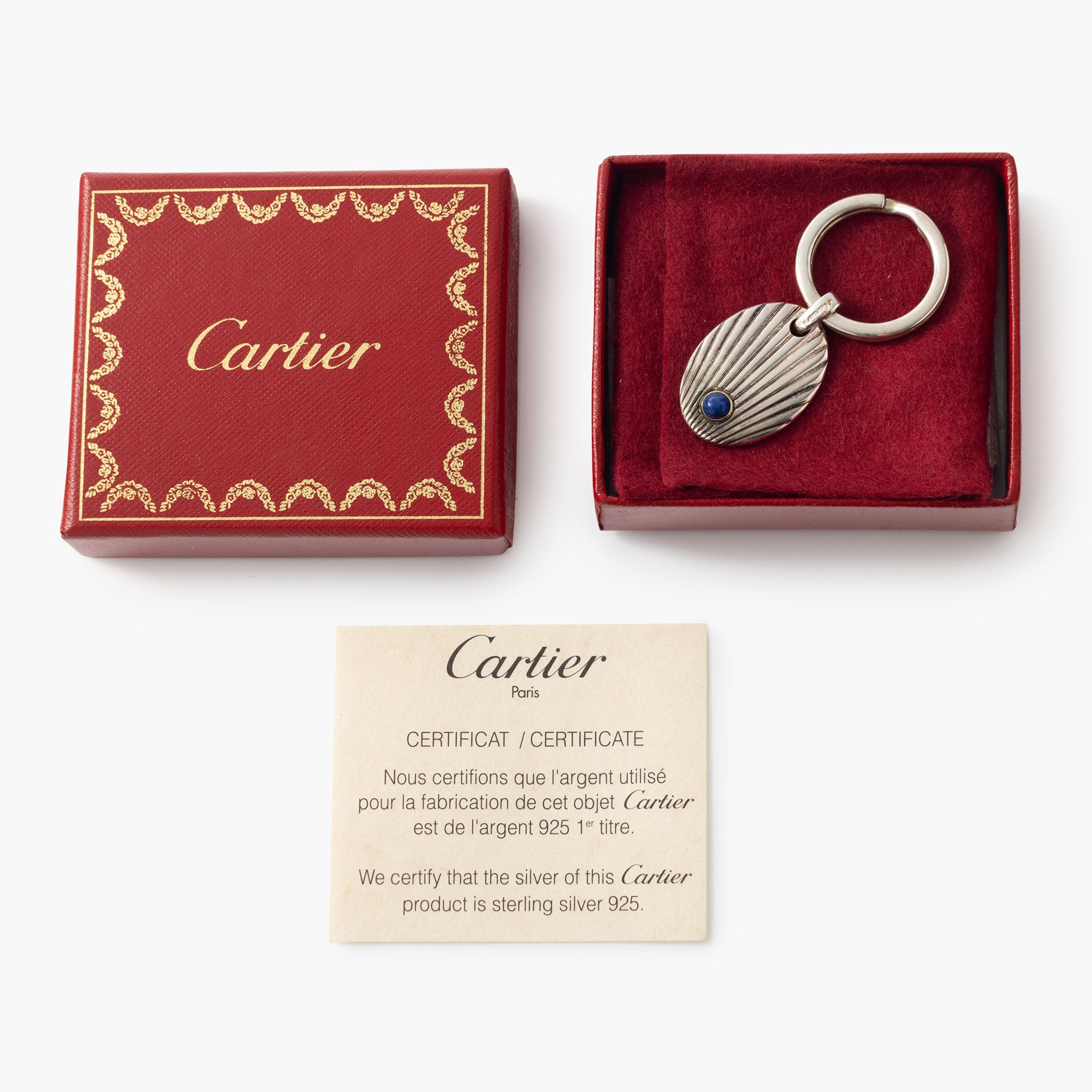 Cartier Key ring in sterling  silver 925