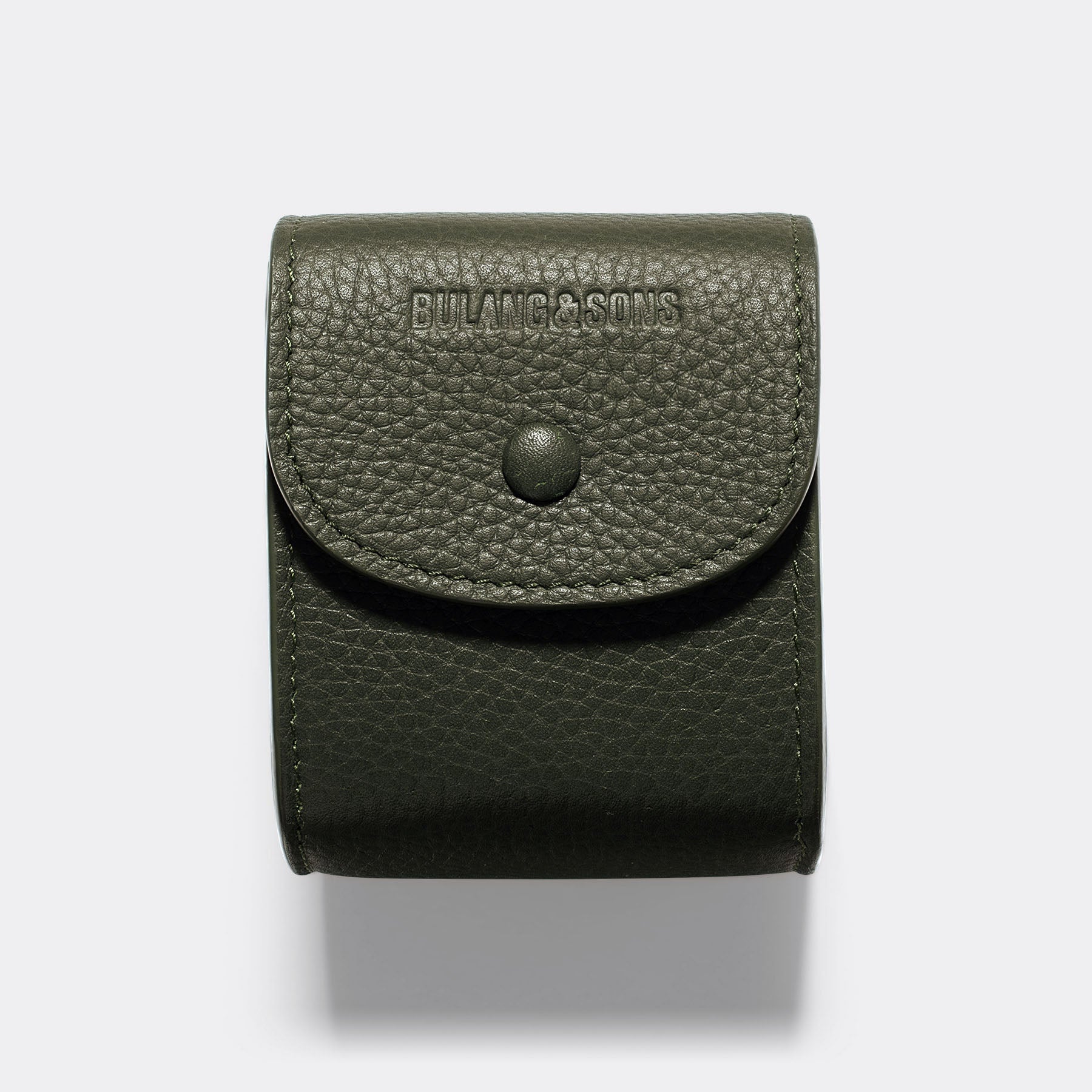 Olive Green Single Leather Watch Cube