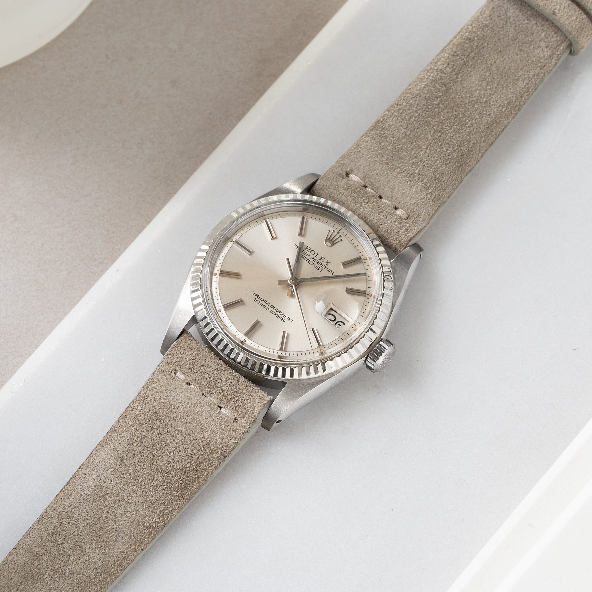 Strap for Rolex Datejust 1601 1603 16014 16030 - Silky Suede Leather