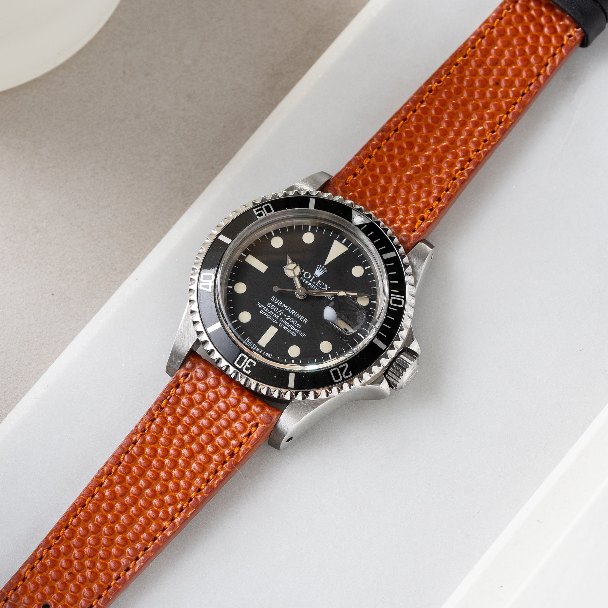 Strap for Rolex Submariner 5513 & 1680 - The Basketball Horween Leather