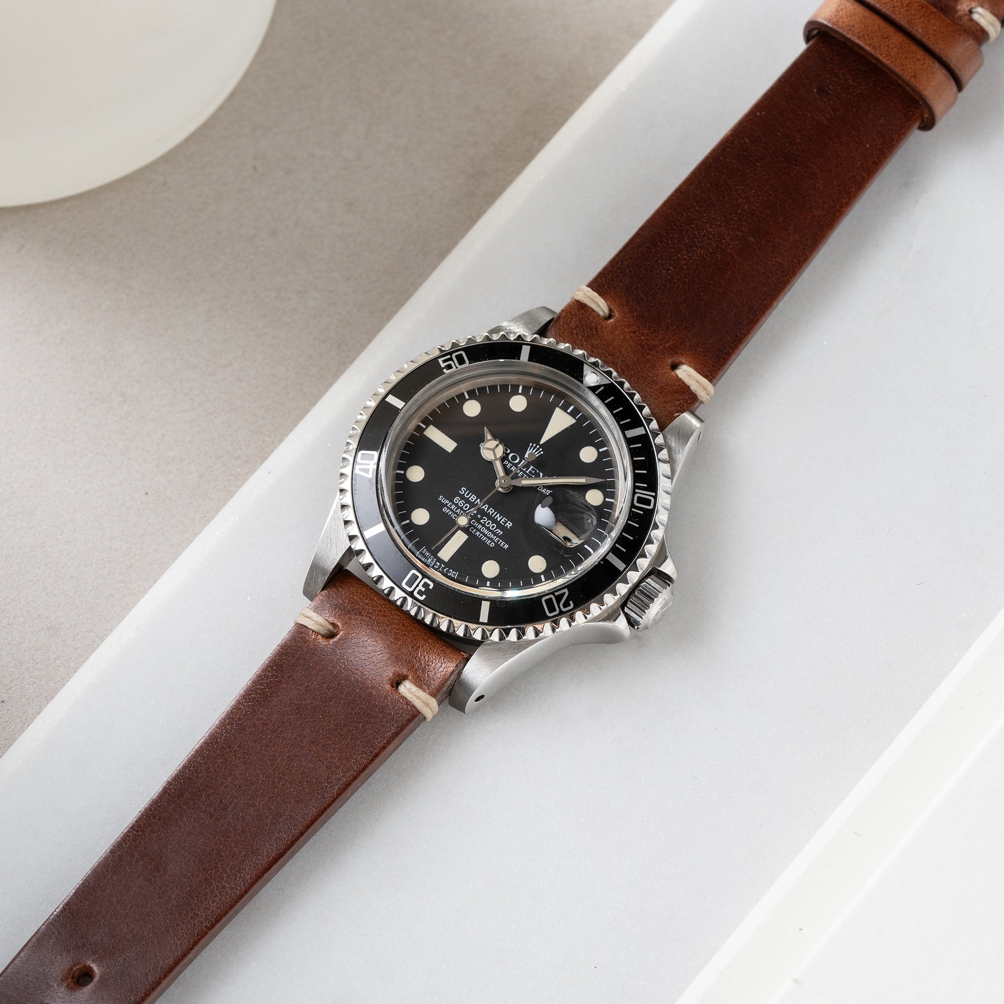 Strap for Rolex Submariner 5513 & 1680 - Siena Brown Leather