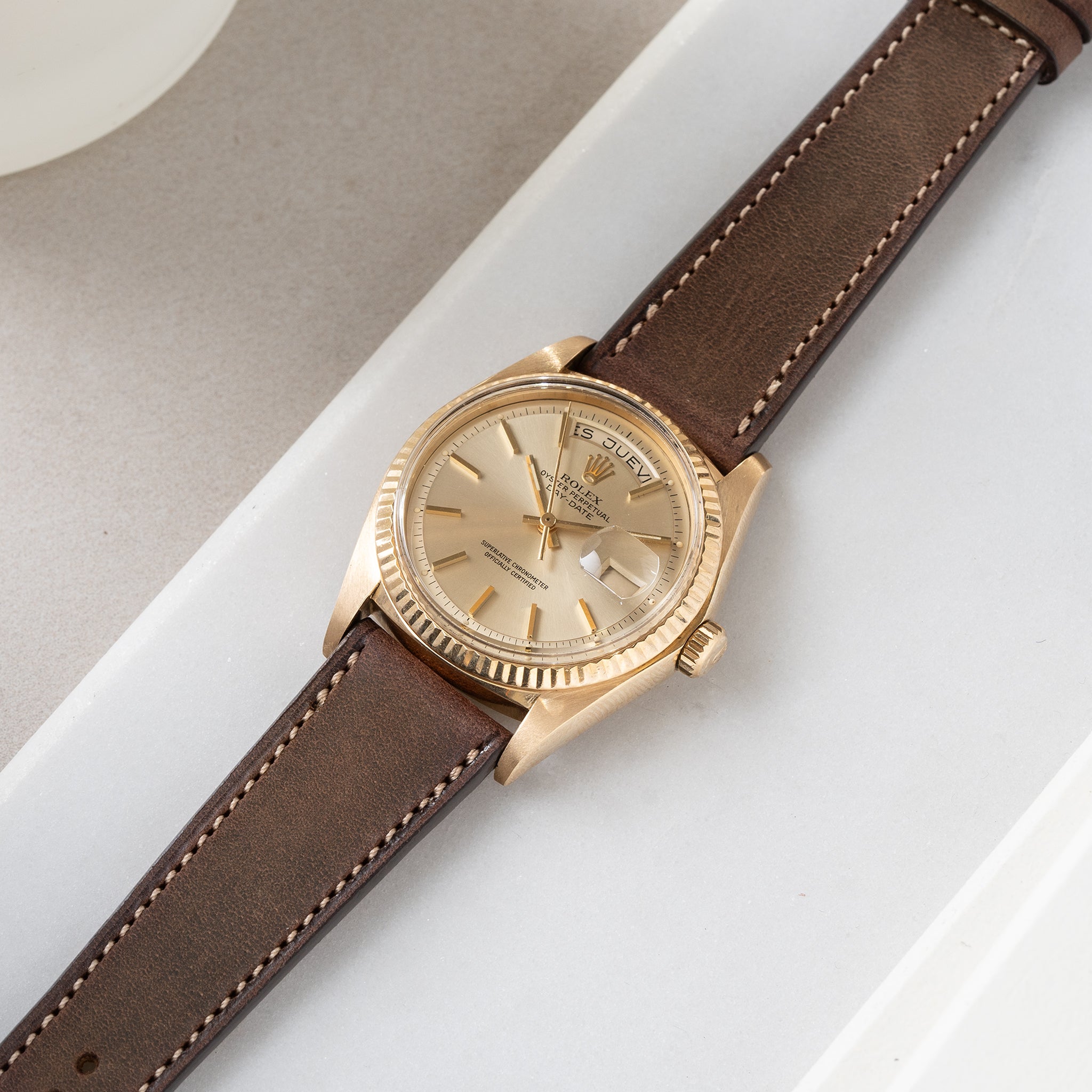 Strap for Rolex Day Date - Dry Soil Brown Leather