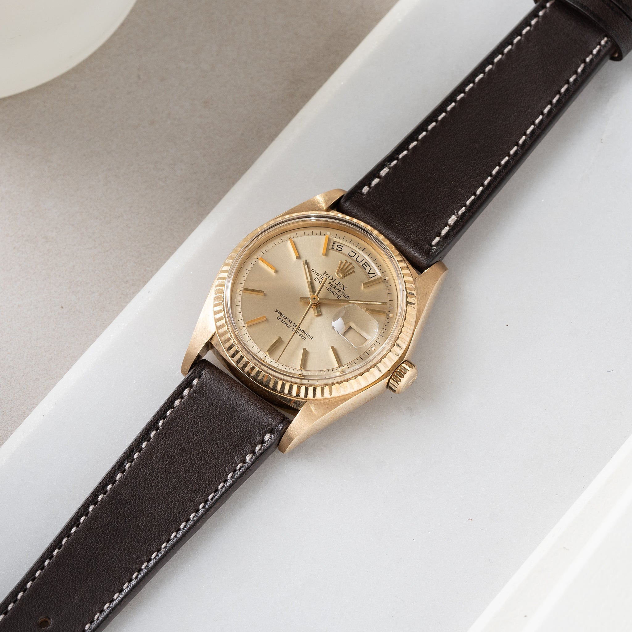 Strap for Rolex Day Date - Dark Brown Leather