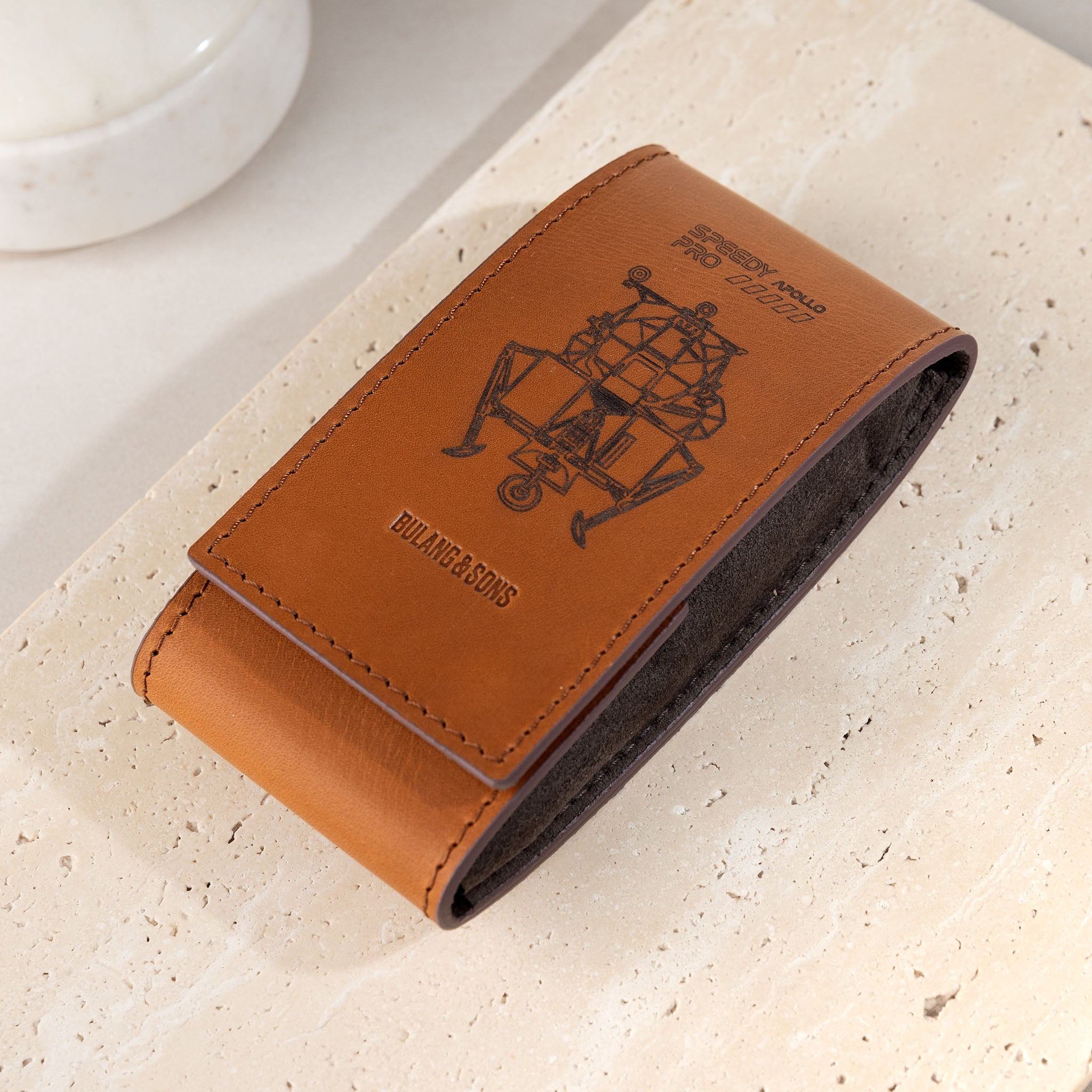Apollo - Chevalin Cognac Brown Leather Watch Pouch