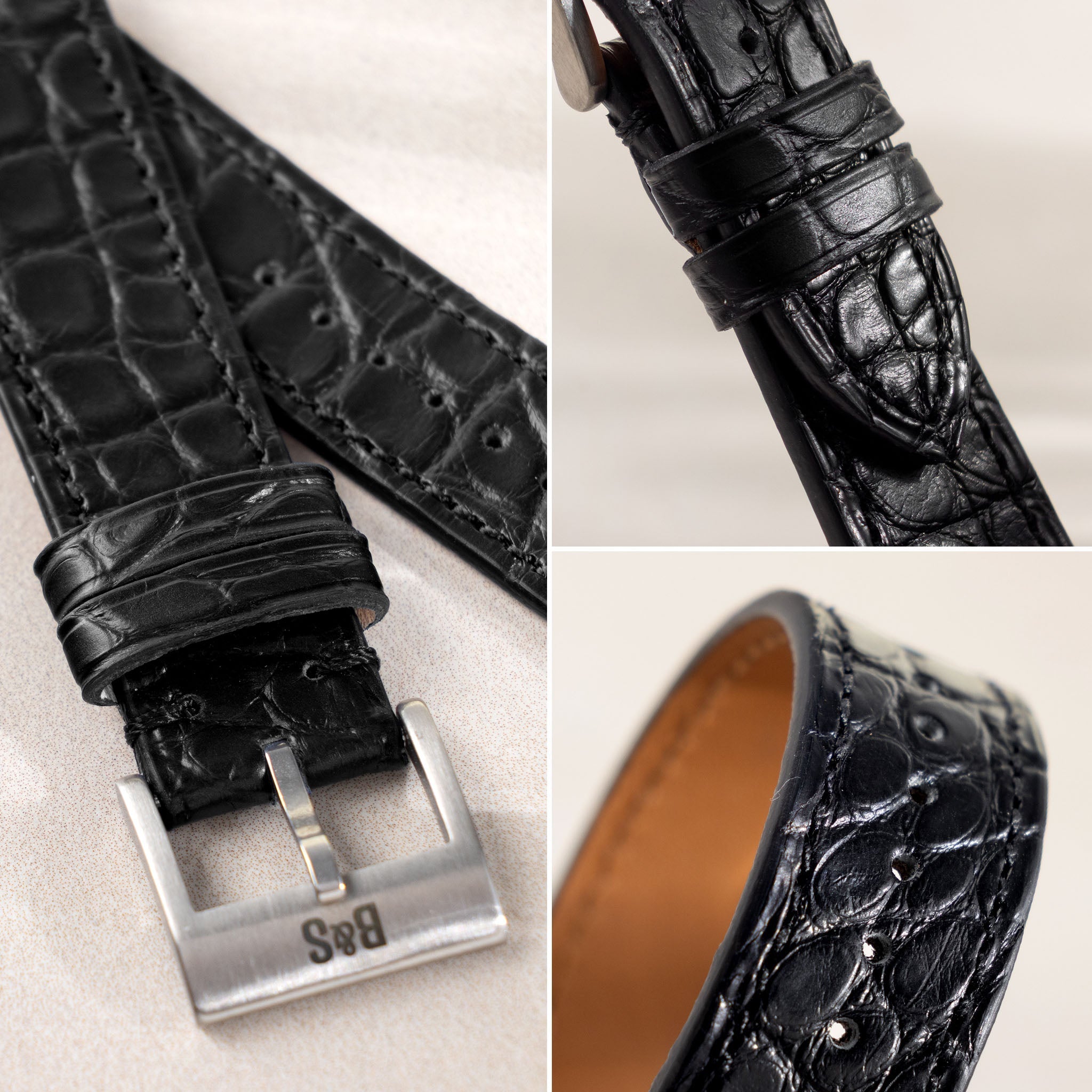 Strap for Cartier 17.5mm - The Black Alligator