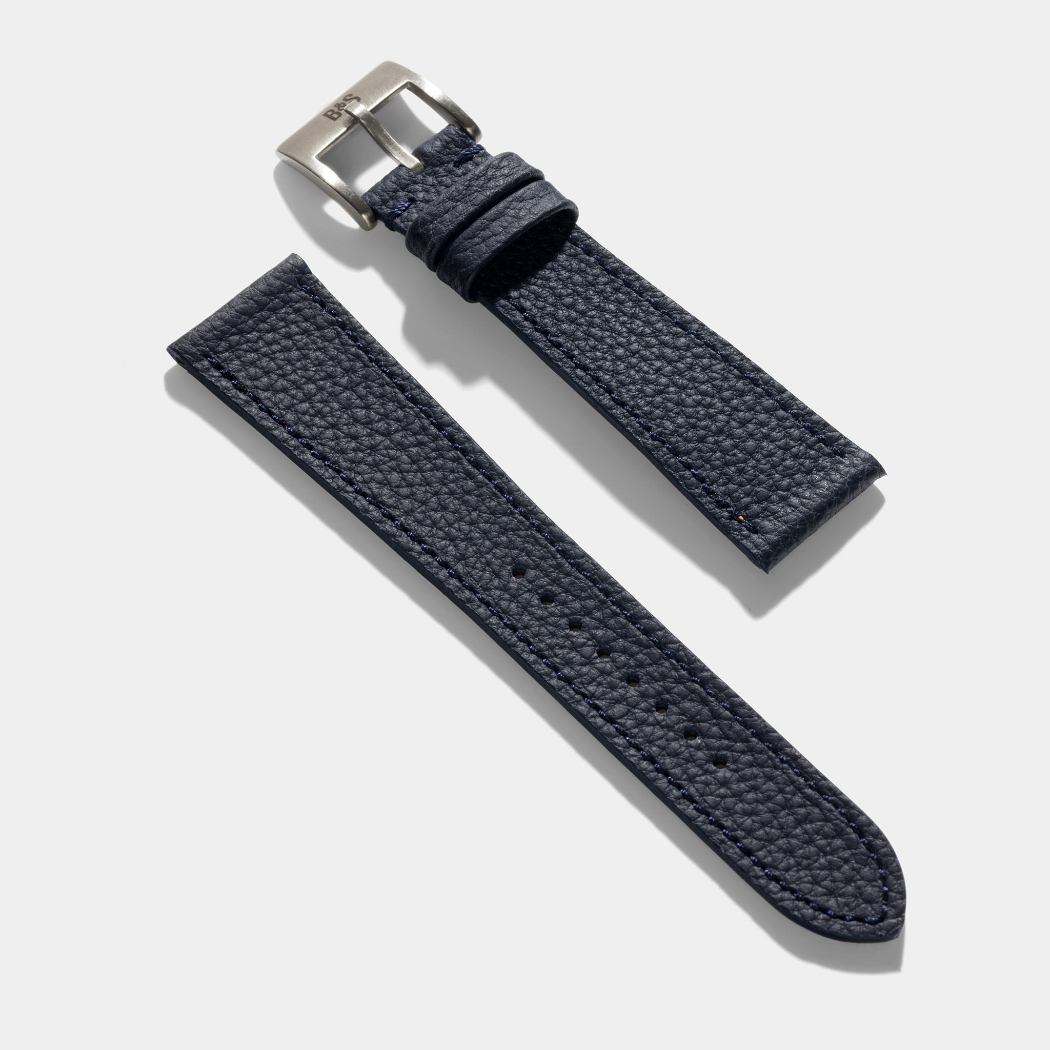 Grana Royal Blue Tonal Leather Watch Strap