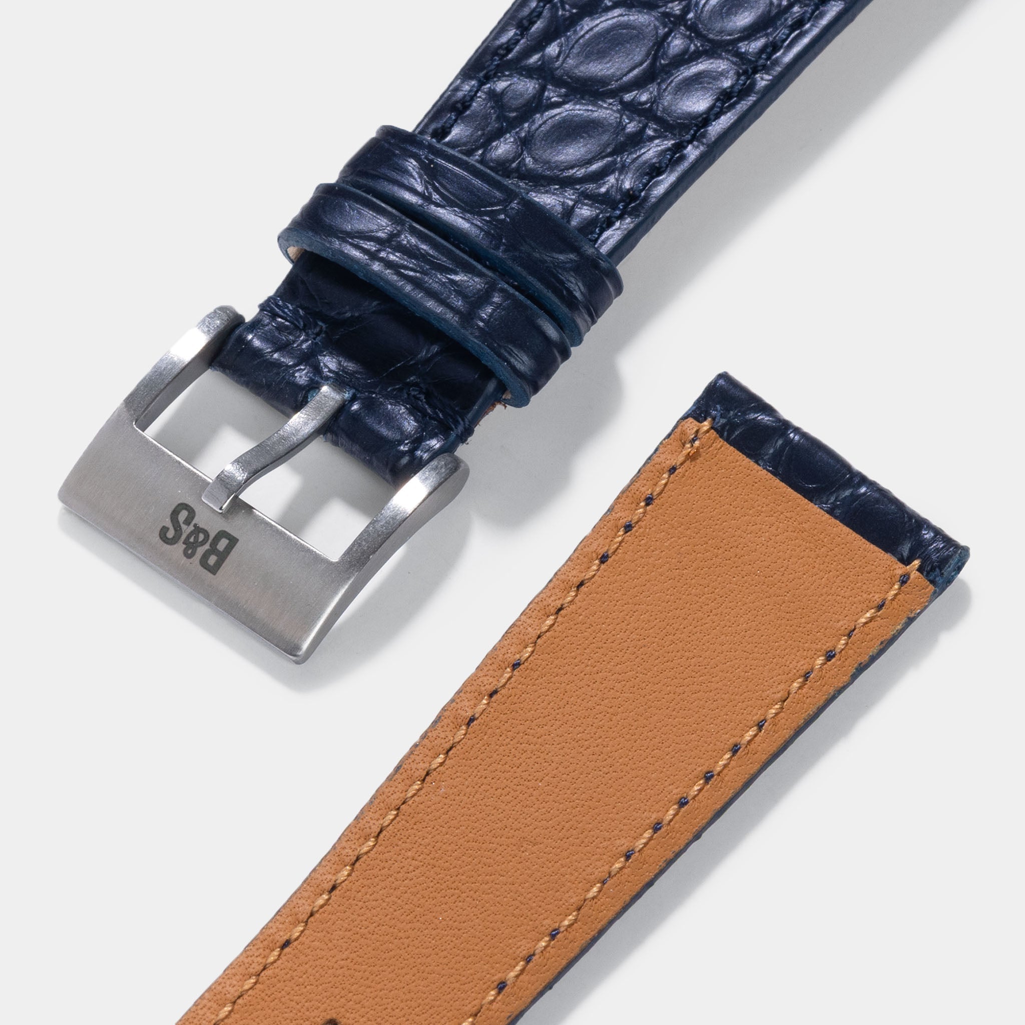 Blue Alligator Leather Watch Strap
