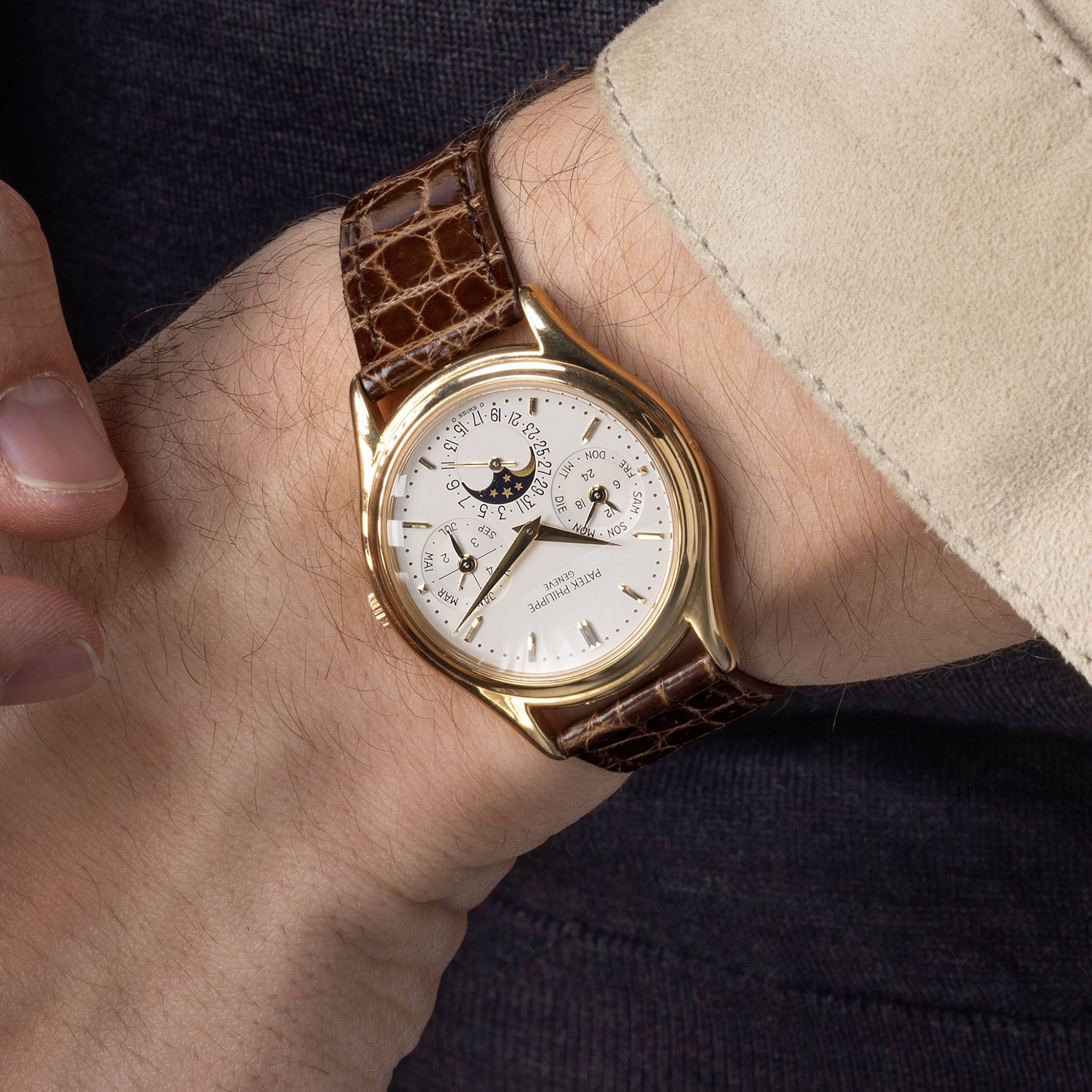 Walnut Brown Alligator Watch Strap - Classic Dress