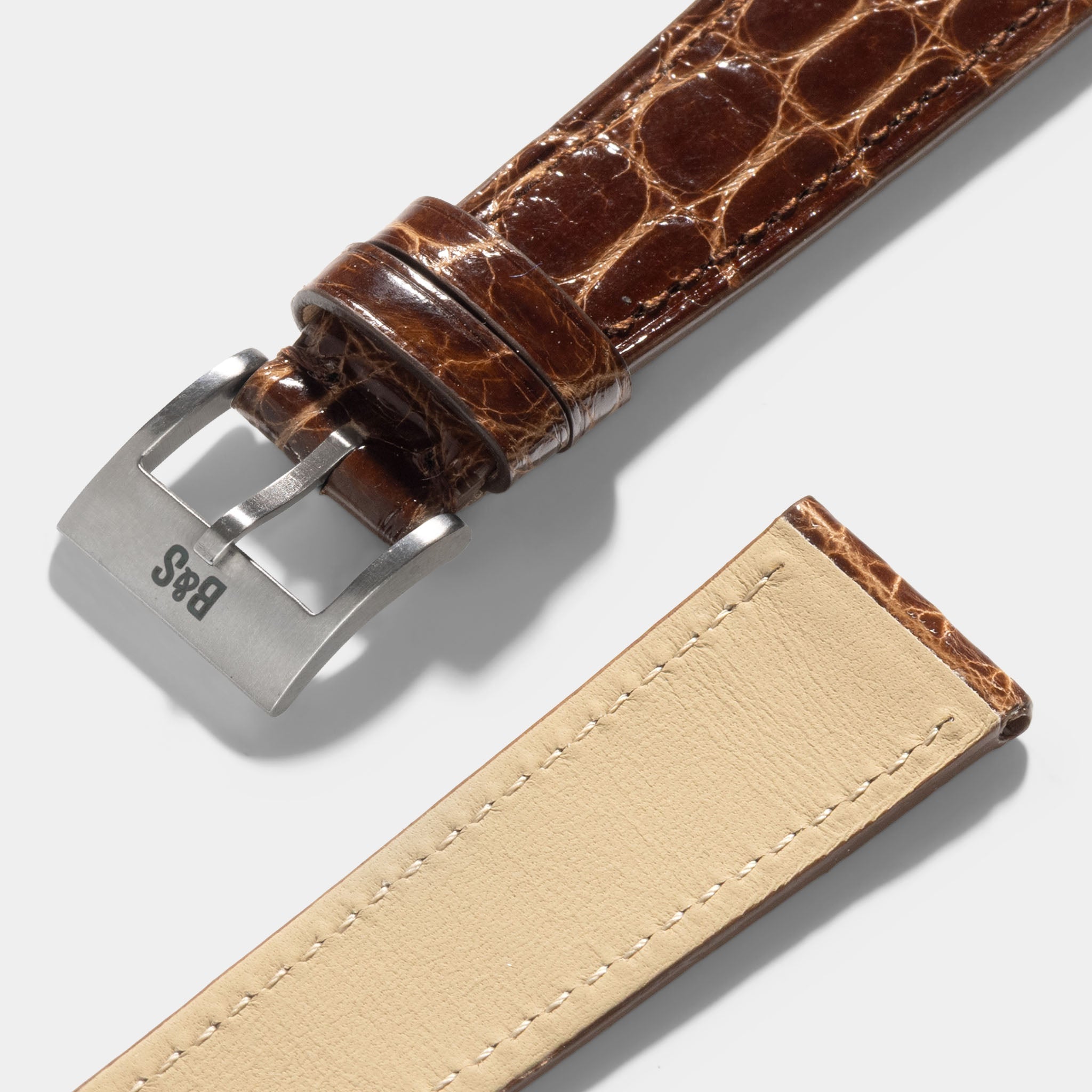 Walnut Brown Alligator Watch Strap - Classic Dress