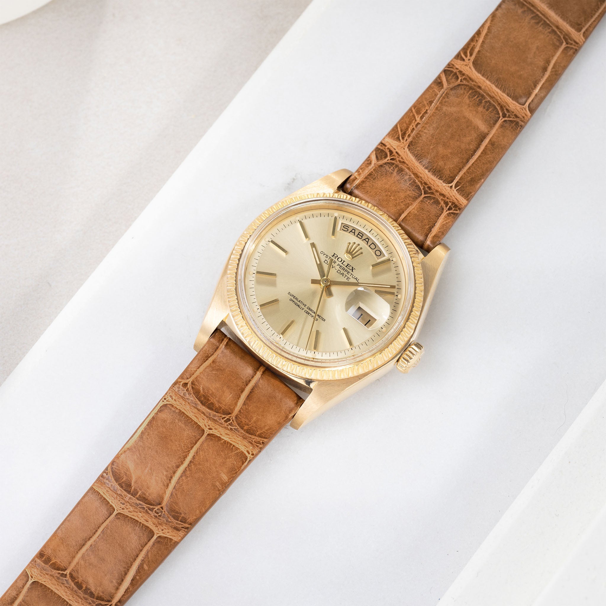 Honey Double Sided Alligator Watch Strap - Classic Dress