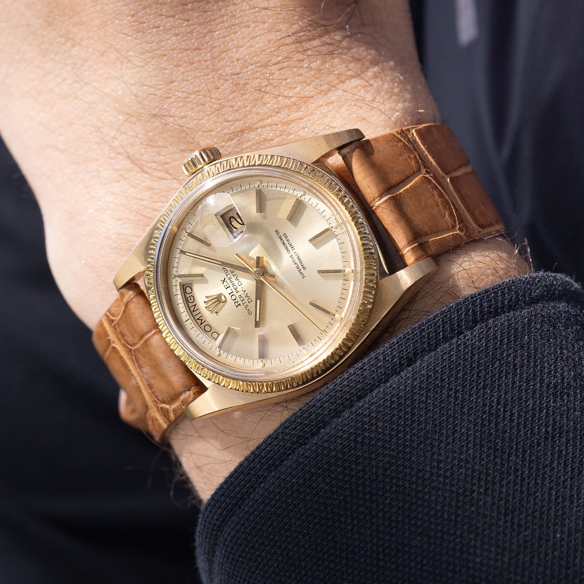 Honey Double Sided Alligator Watch Strap - Classic Dress