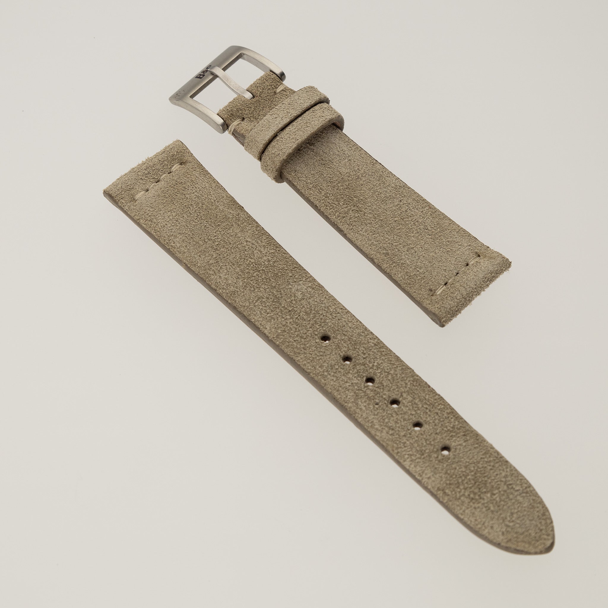 Sample Sale - Concrete Grey Silky Suede Leather Watch Strap - 20mm