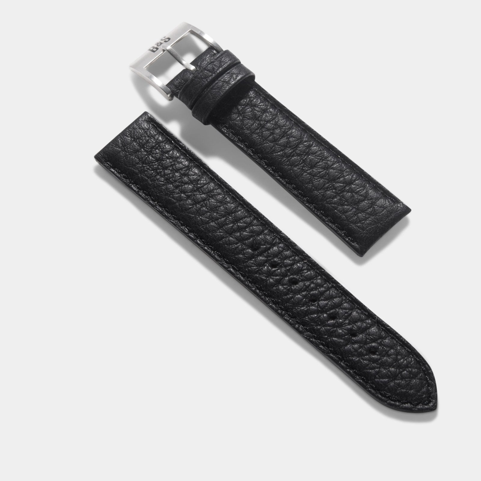 Strap for Rolex Datejust 1601 1603 16014 16030 - Taurillon Black Leather