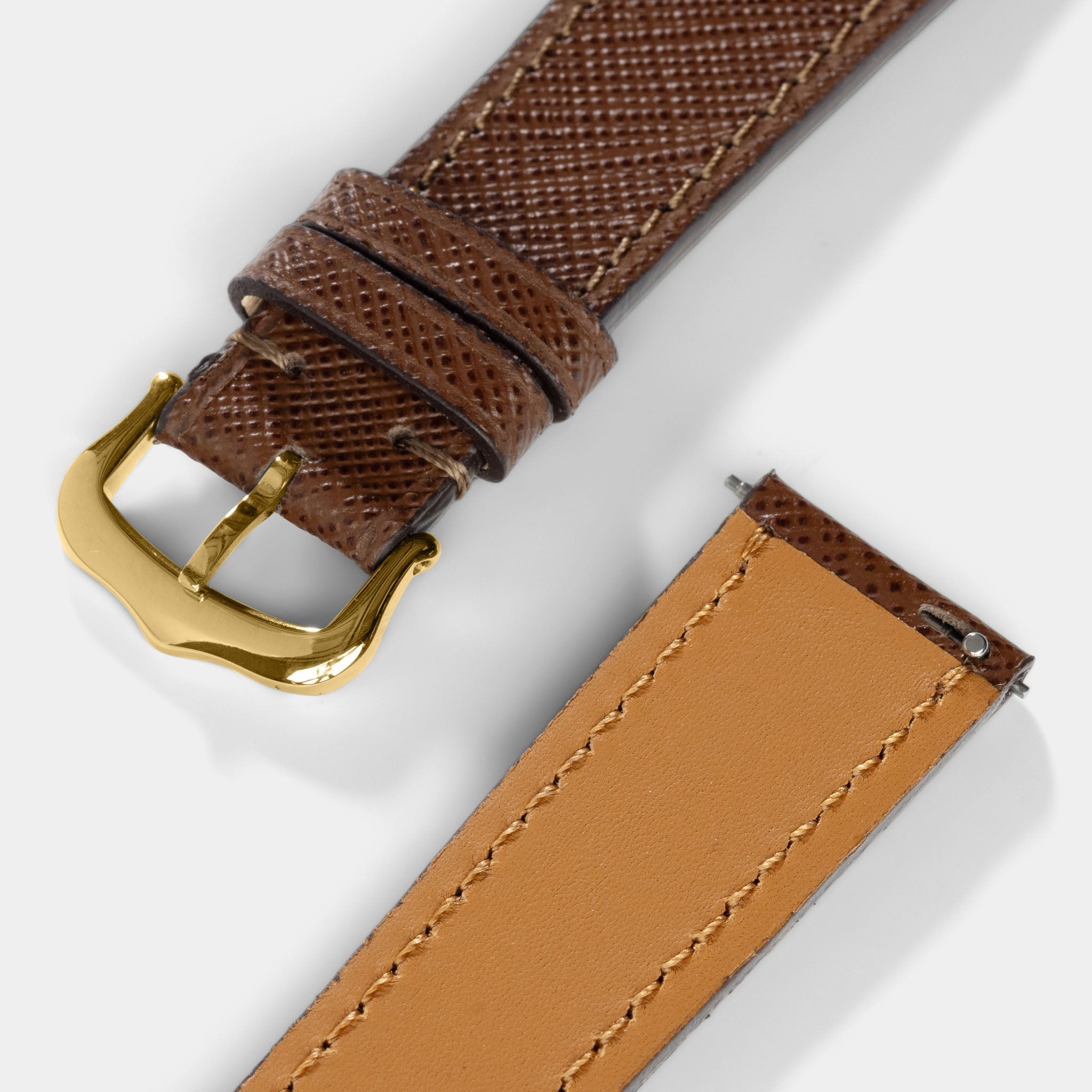 Strap for Cartier Tank Louis (2021-2024) - The Saffiano Brown