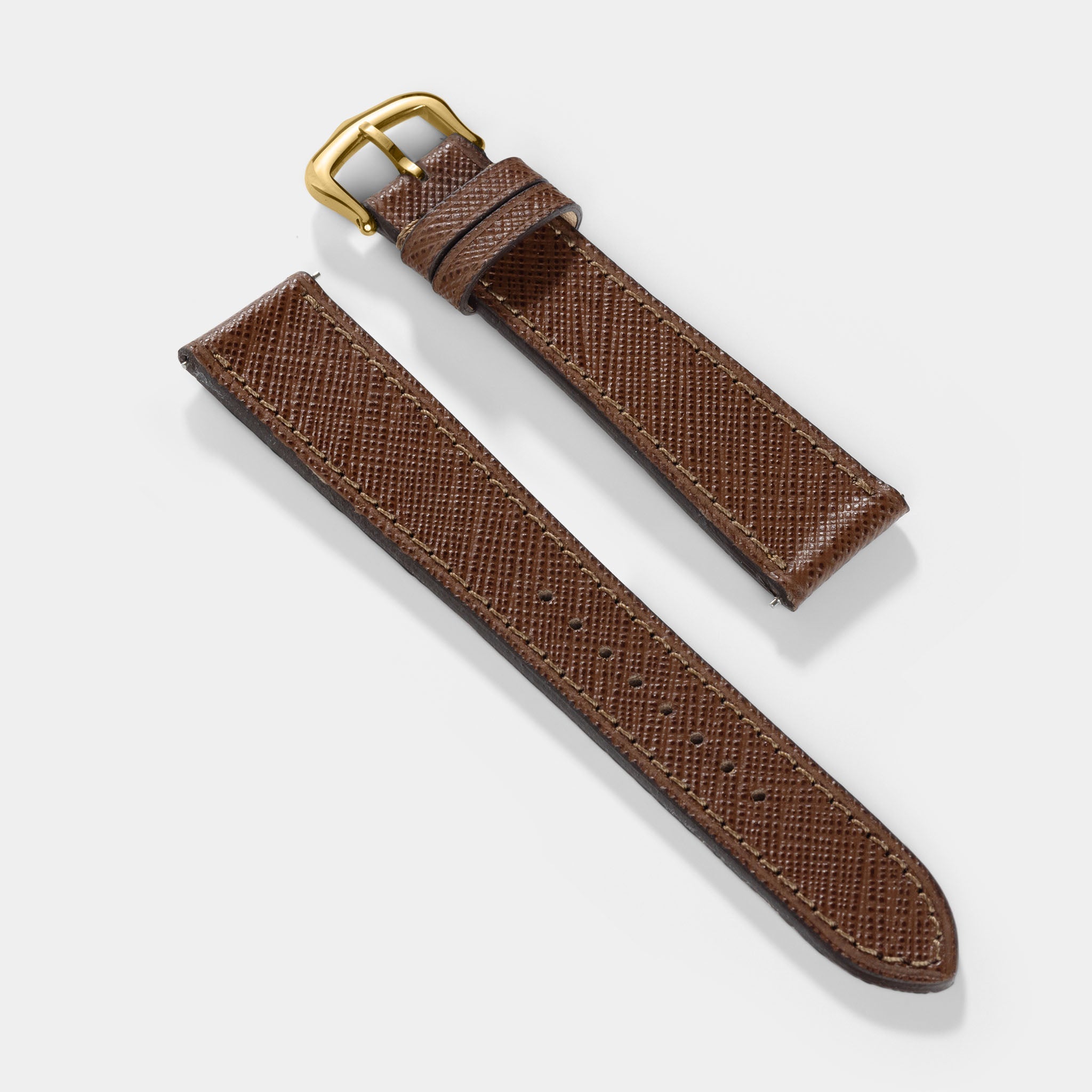 Strap for Cartier Tank Louis (2021-2024) - The Saffiano Brown