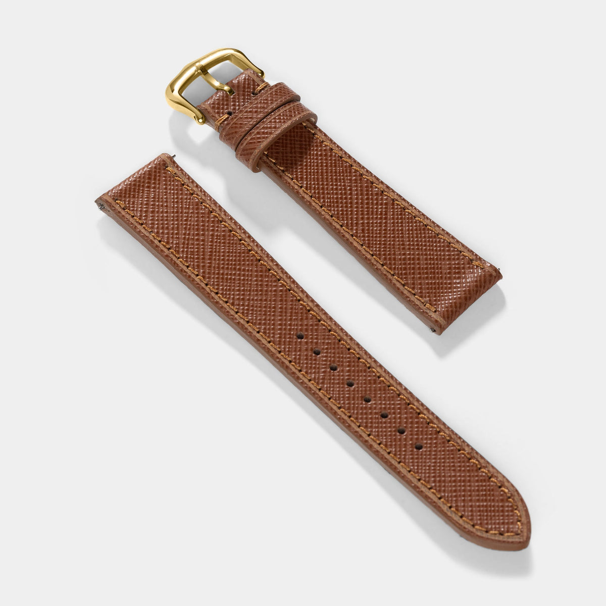 Strap for Cartier Tank Louis (2021-2024) - The Saffiano Cognac