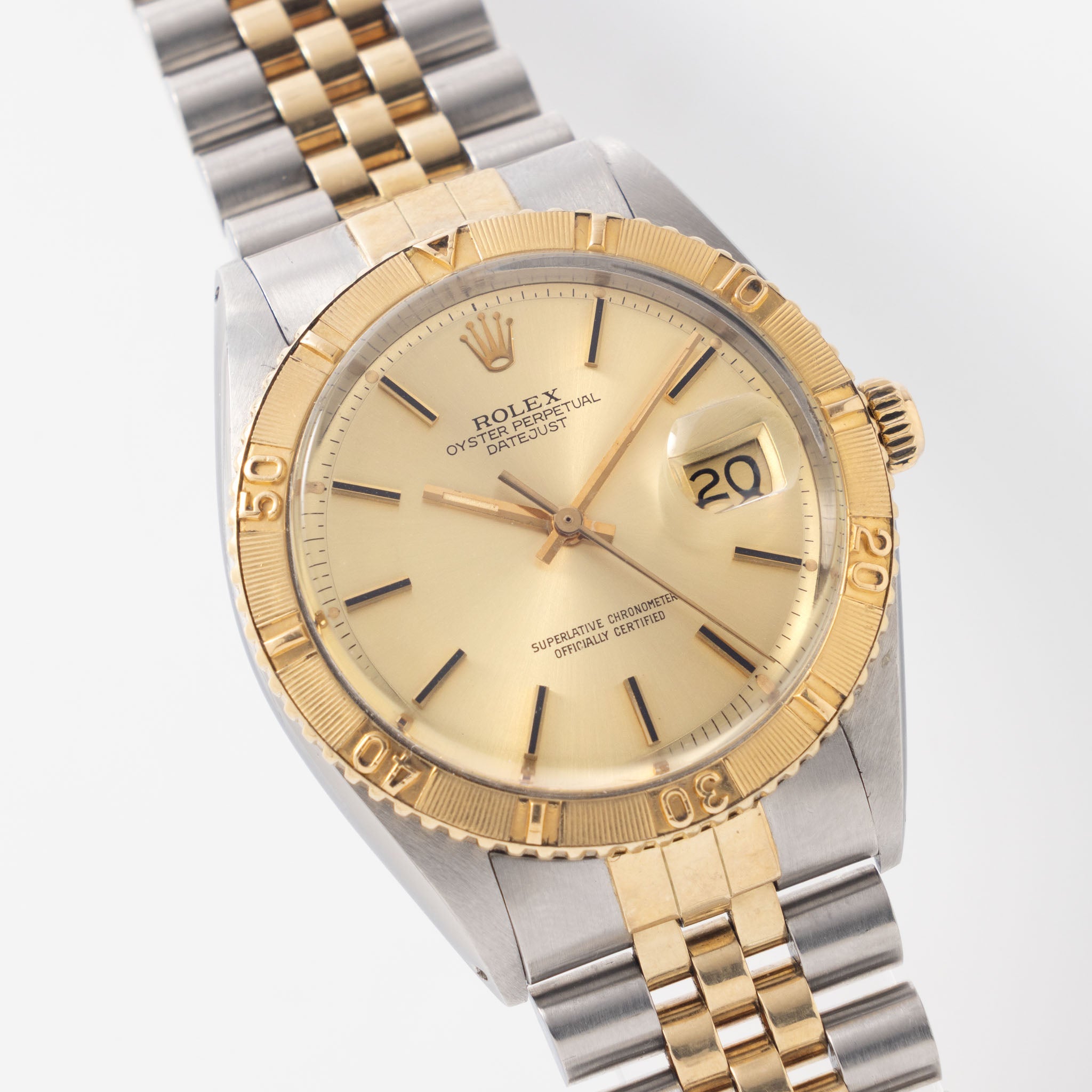 Rolex Datejust "Turnograph "Champagne dial ref 1625 /3 steel and gold execution