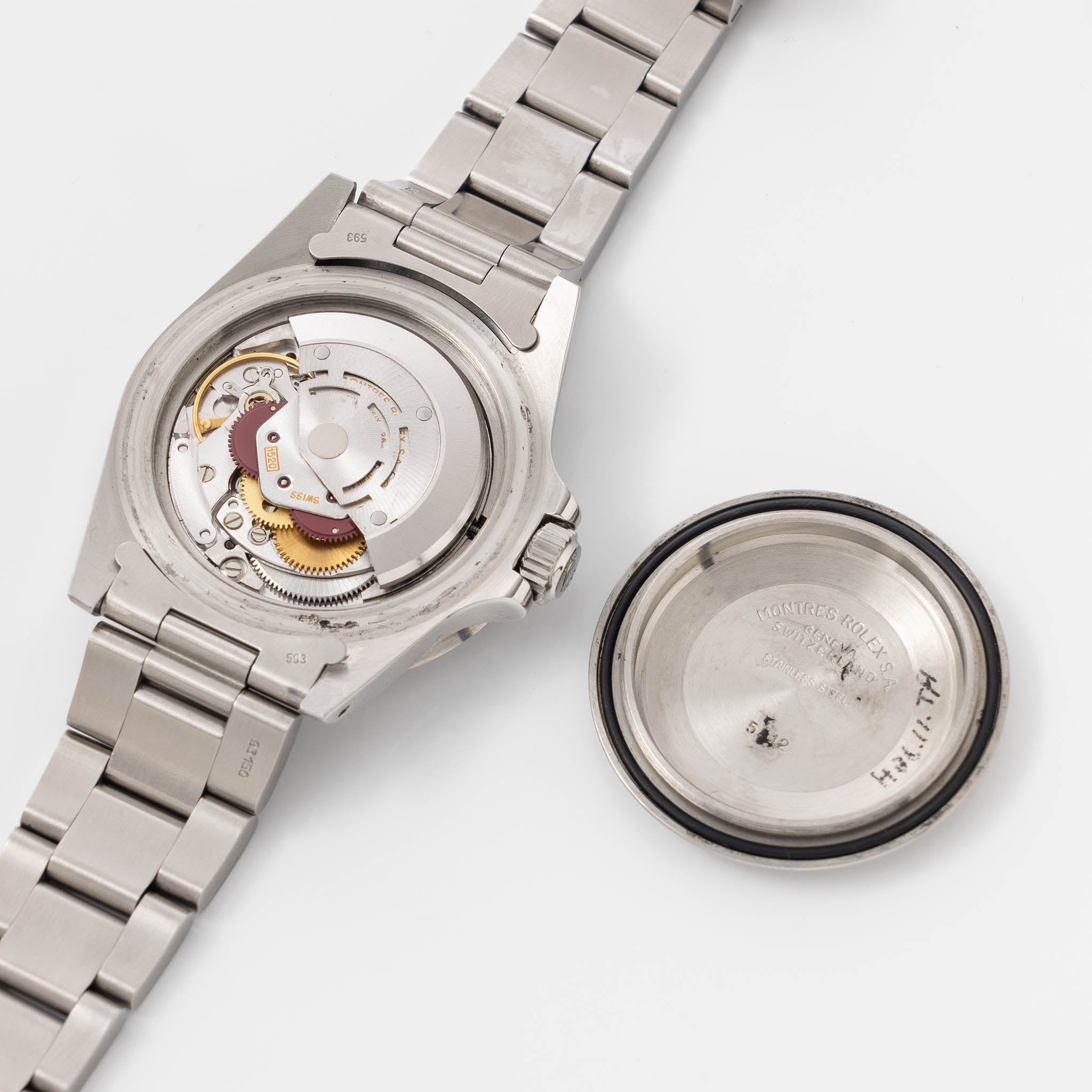 Rolex Submariner 5513 White Gold Hour Markers Punched Papers