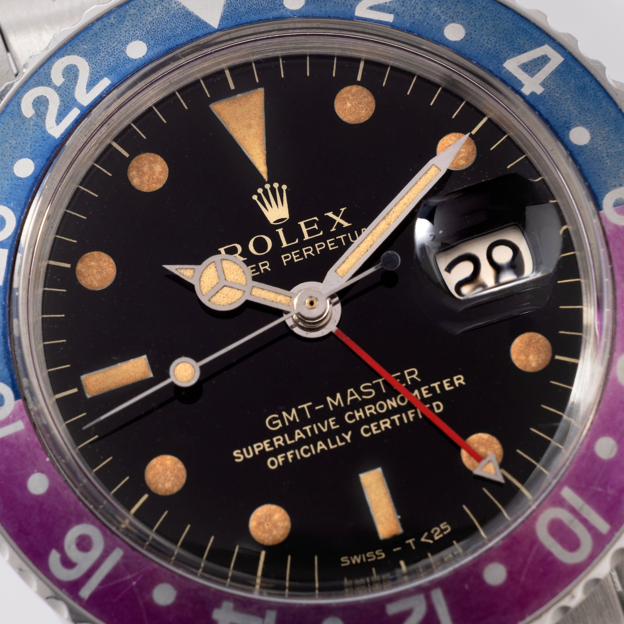 Rolex GMT-Master Gilt Dial Fuchsia Insert Ref 1675