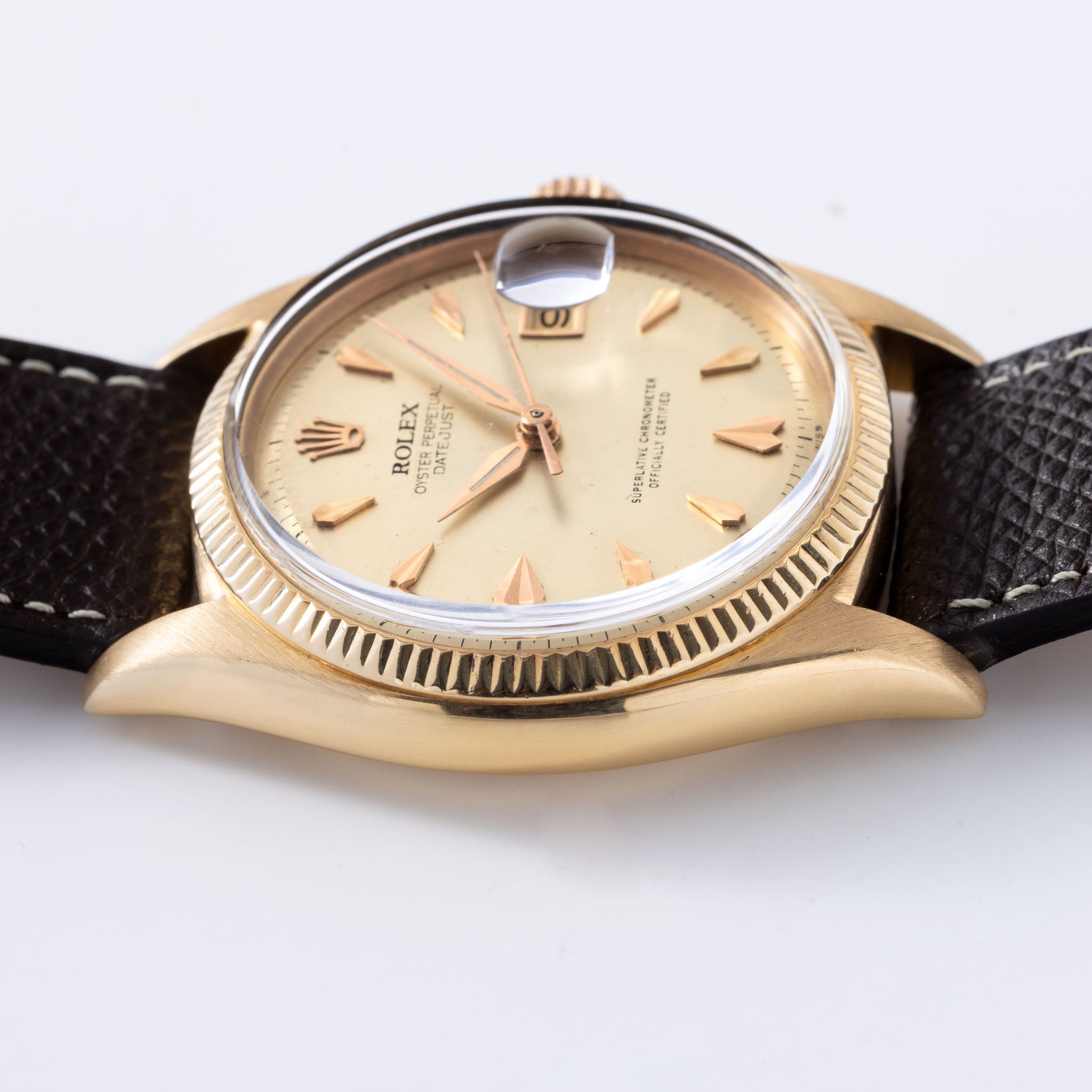 Rolex Datejust Ovettone Yellow Gold Reference 6605