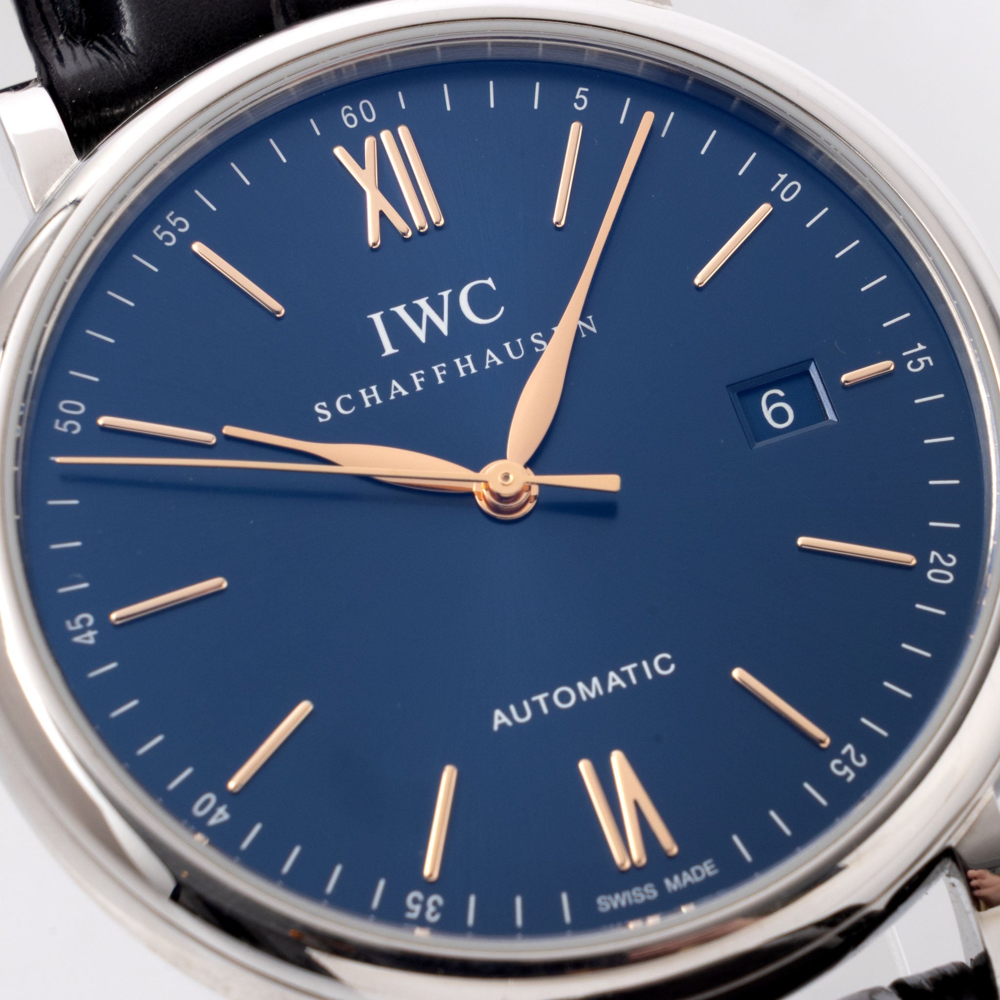 IWC Portofino Blue soleil dial box and paper set" Khanjar "ref IW356523