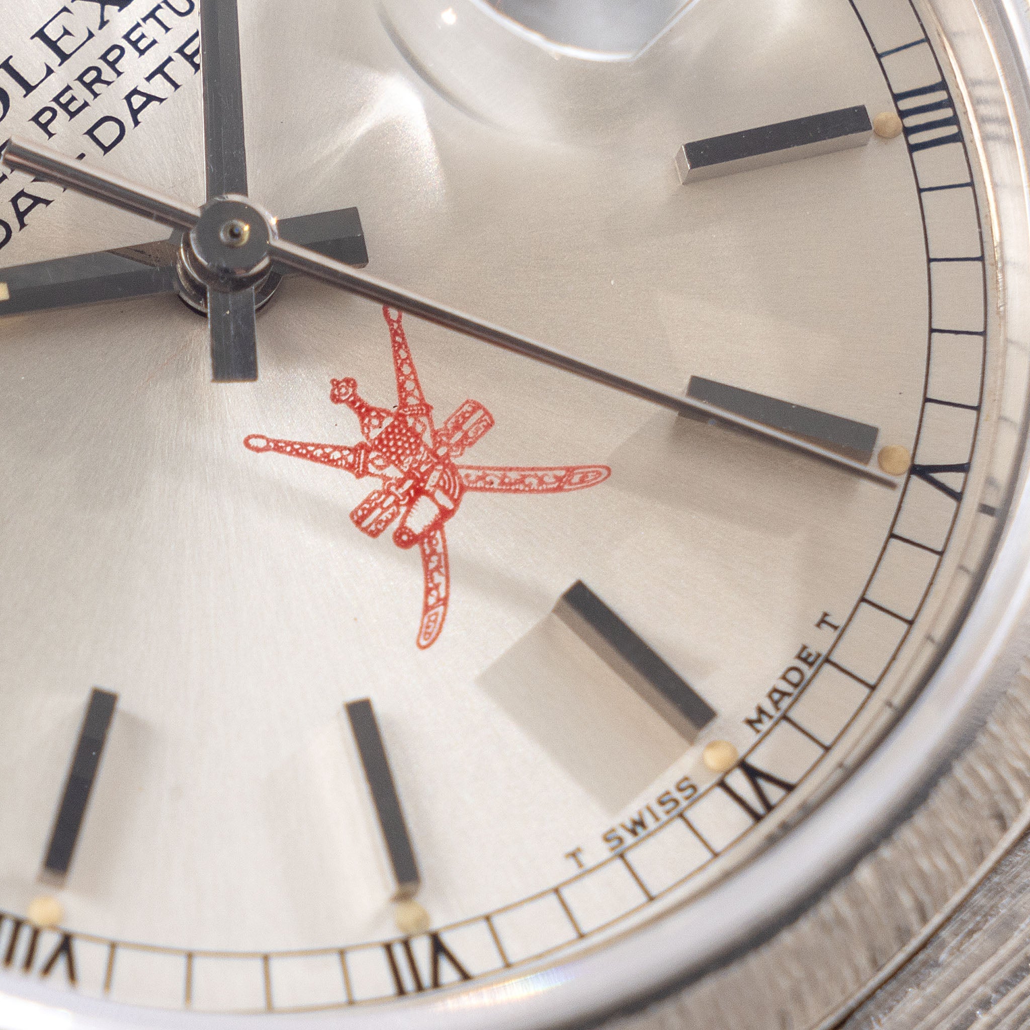 Rolex Day-Date 18079 red “Khanjar” Bark Finish in 18k white for the Sultanate of Oman